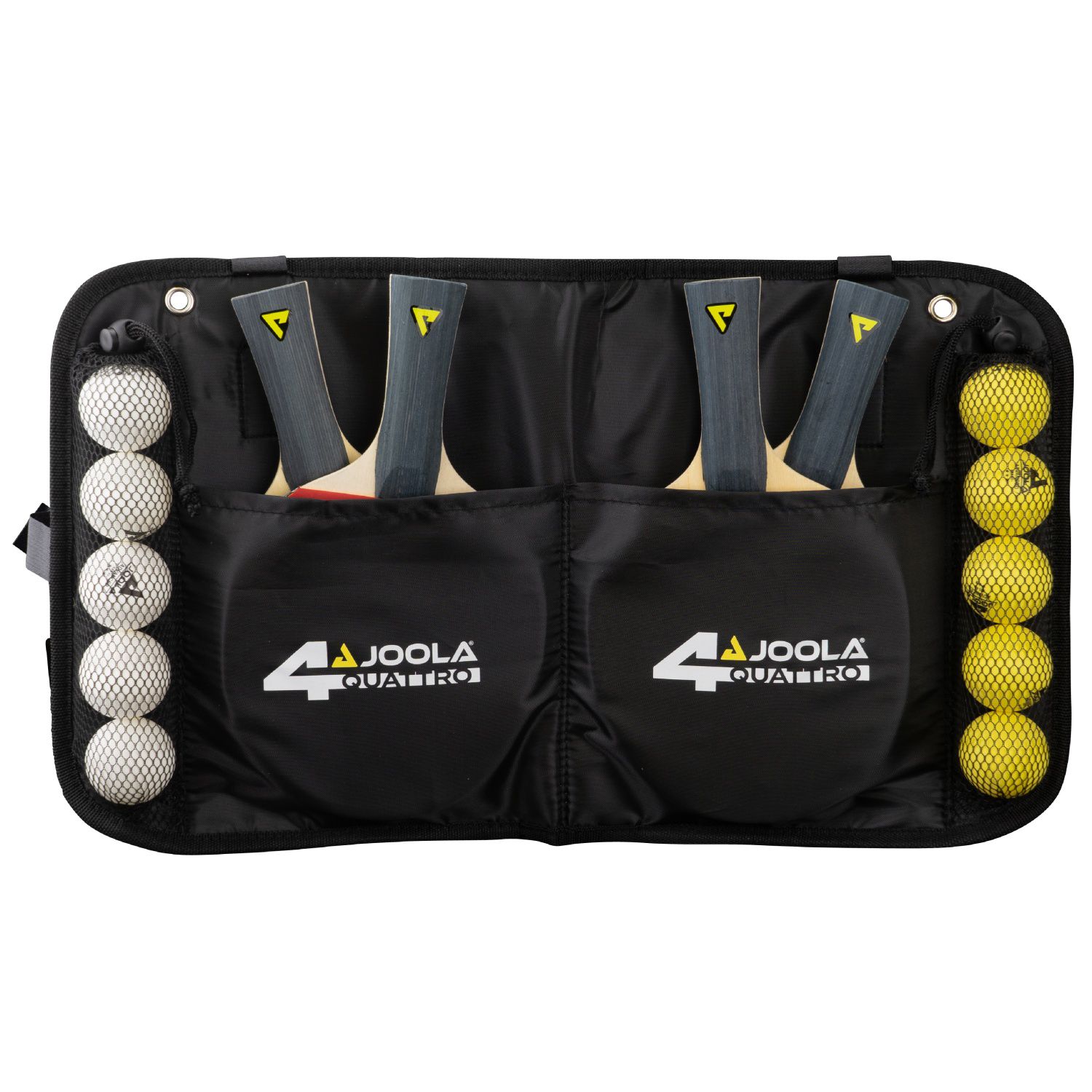 Set de Ténis de Mesa com 4 Raquetes 10 Bolas e Bolsa Quattro Joola Vermelho-6