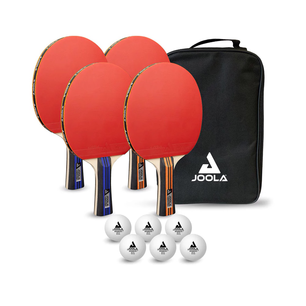 Set de Ténis de Mesa com 4 Raquetes, 6 Bolas e Bolsa Family Advanced Joola Vermelho-1