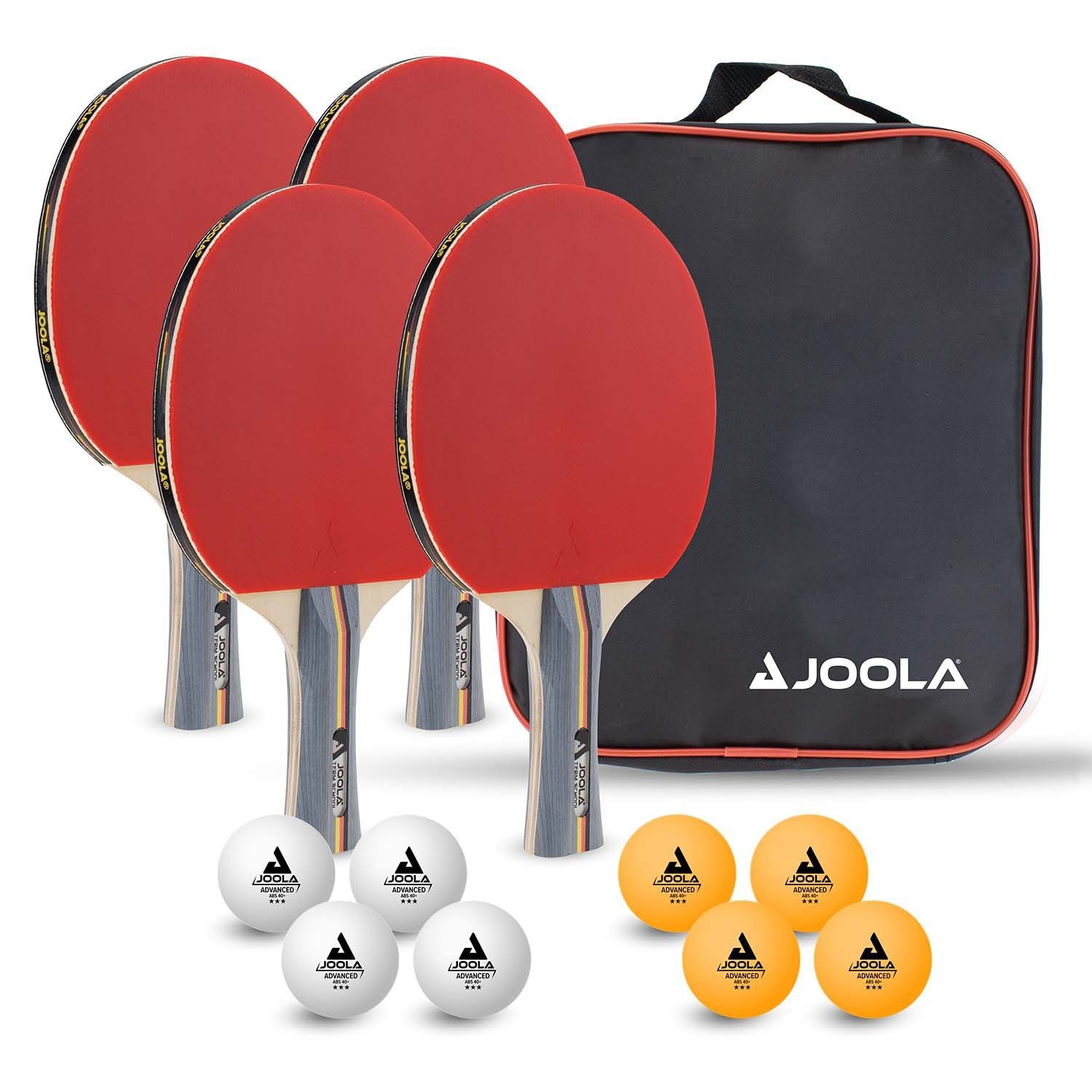 Imagem 0 de Set de Ténis de Mesa com 4 Raquetes, 8 Bolas e Bolsa Team School Joola
