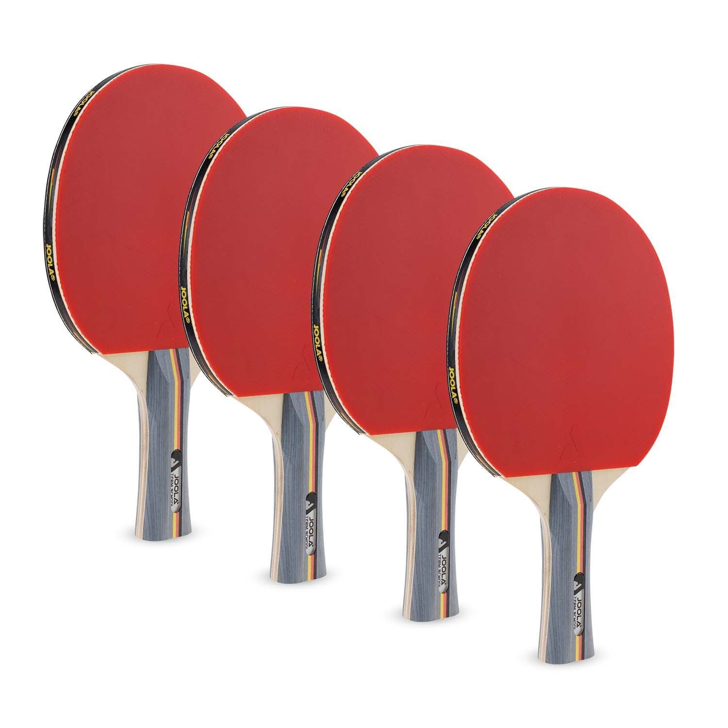 Set de Ténis de Mesa com 4 Raquetes, 8 Bolas e Bolsa Team School Joola Vermelho-3