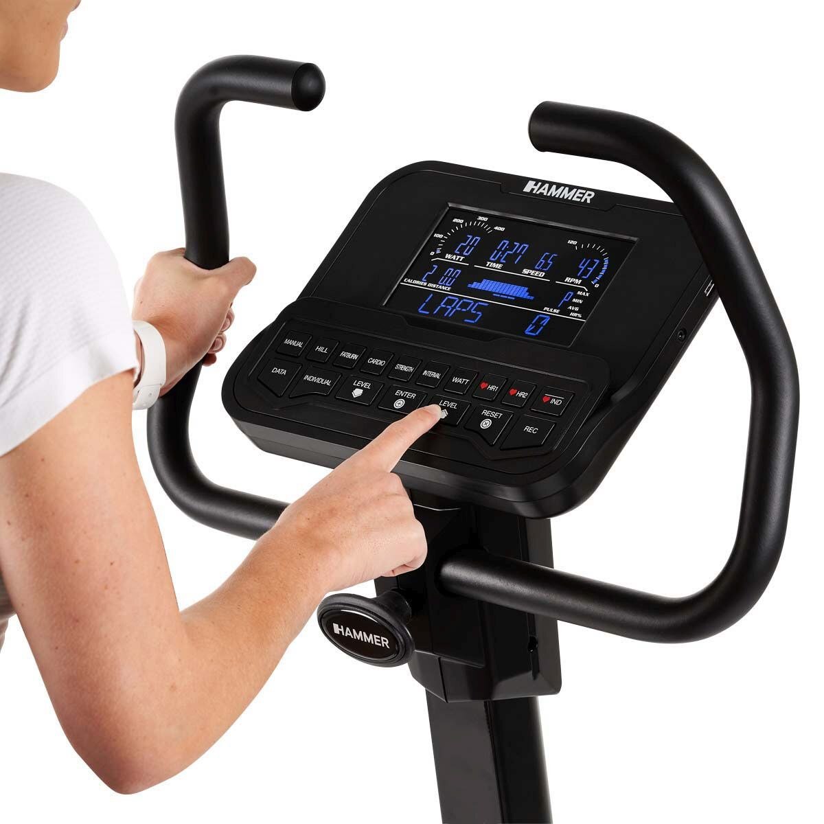 Bicicleta ergométrica VARON XTR II Hammer com envio, montagem e ativação incluído Preto-3