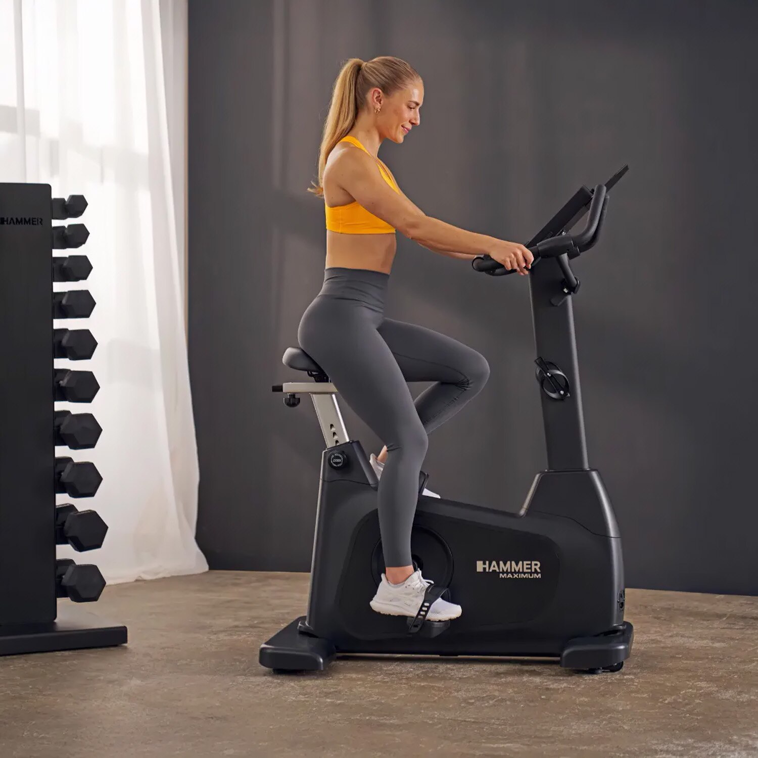 Bicicleta ergométrica UB 8000 Hammer com envio, montagem e ativação incluído Preto-5