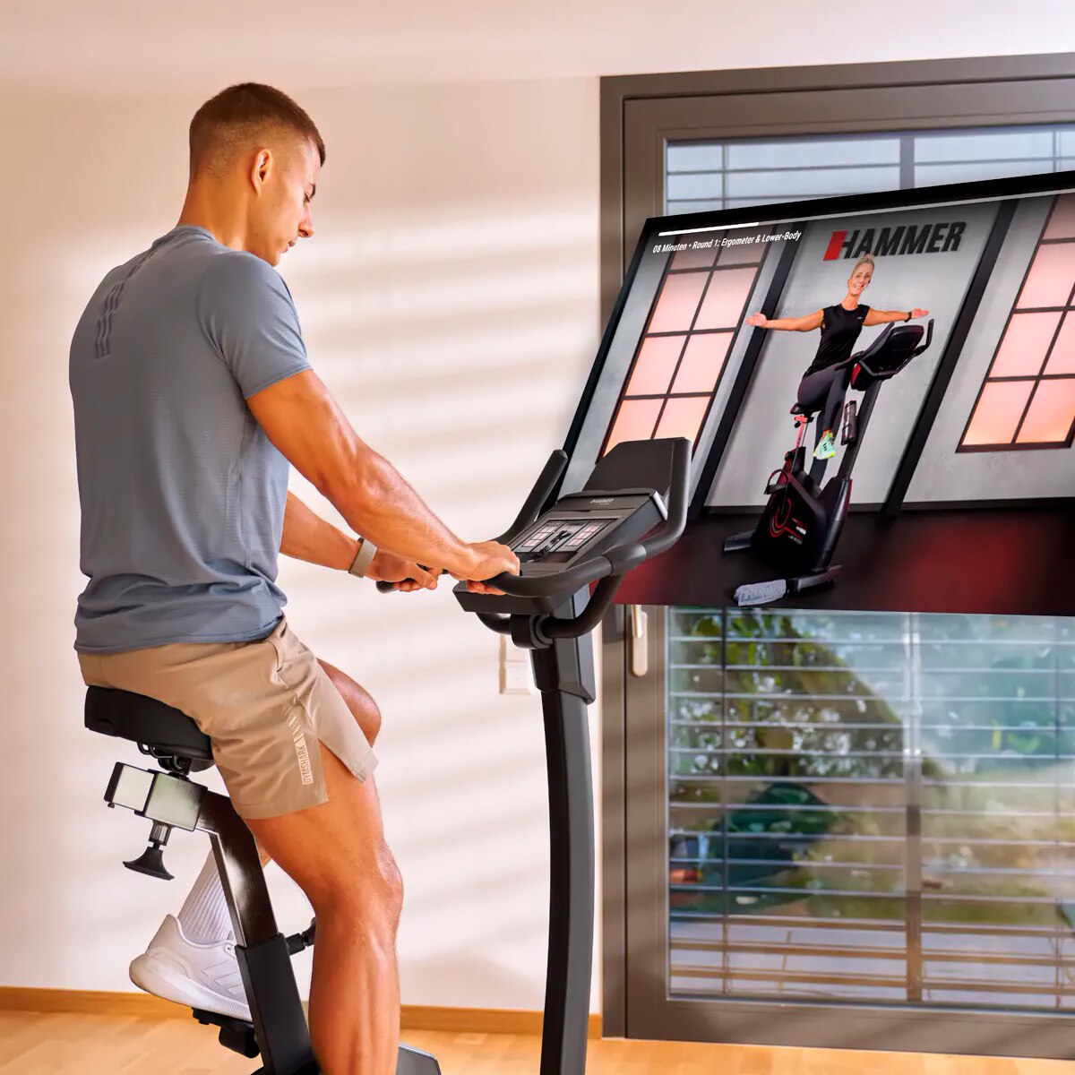 Bicicleta ergométrica SPHERIS 4.0 Hammer com envio, montagem e ativação incluído Preto-6