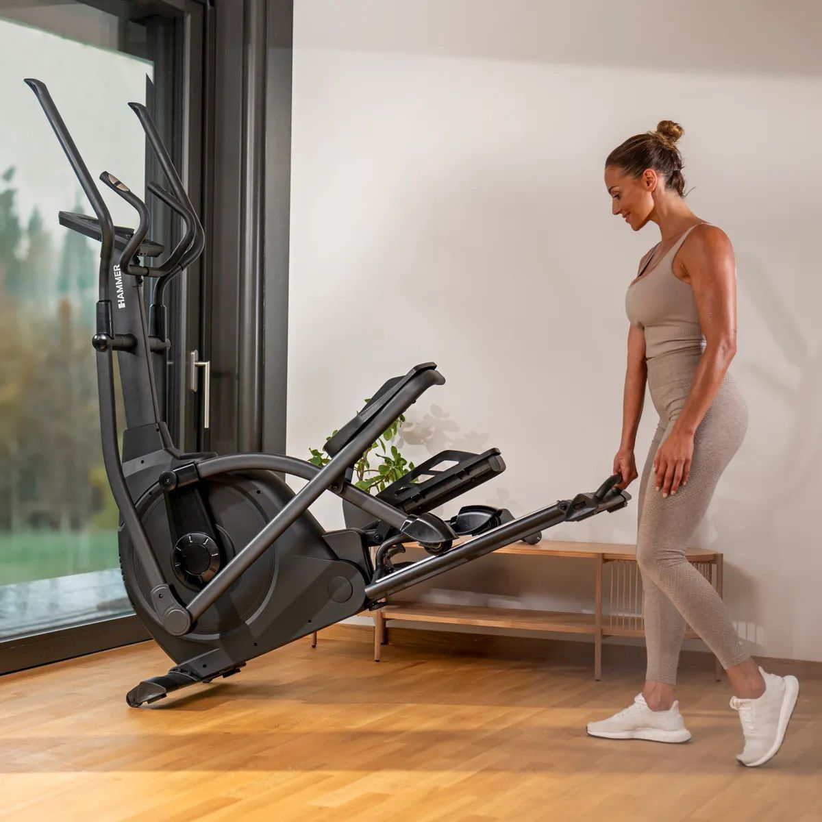 Bicicleta elíptica Speed Motion II Hammer com envio, montagem e ativação incluído Preto-3