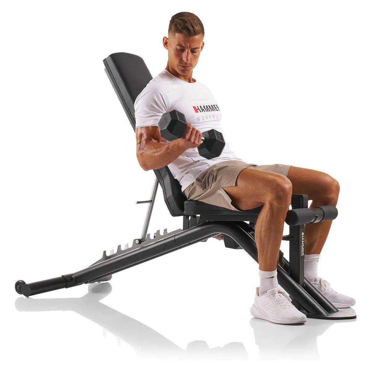Banco de musculação Autark Hammer com envio incluído, montagem não incluída Metálico-2