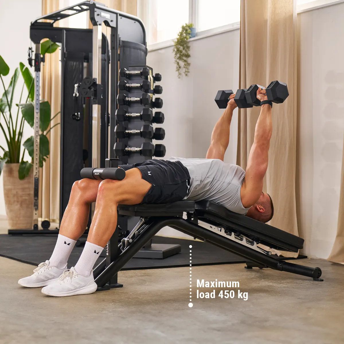 Banco de musculação Autark Hammer com envio incluído, montagem não incluída Metálico-5