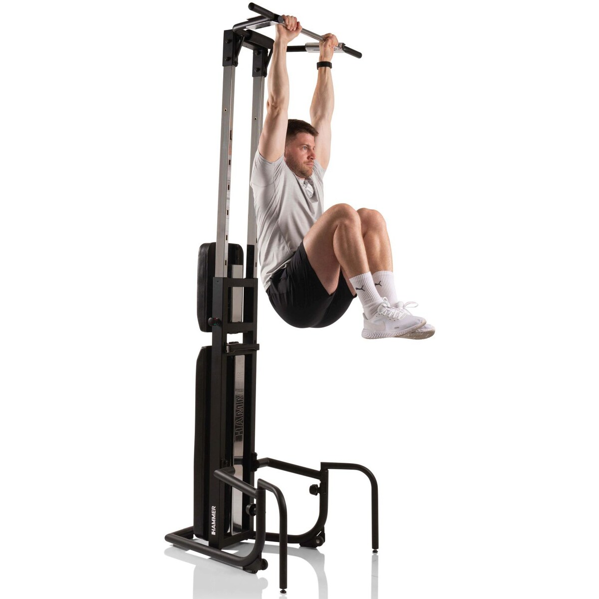 Banco e Barra de Flexões e Abdominais Hammer com Envio Incluído, Montagem Não Incluída Metálico-4