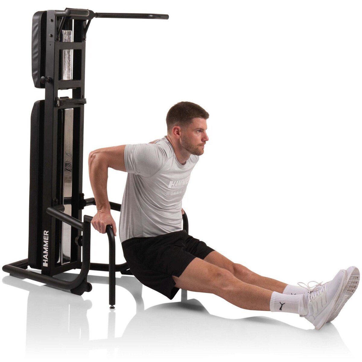 Banco e Barra de Flexões e Abdominais Hammer com Envio Incluído, Montagem Não Incluída Metálico-6