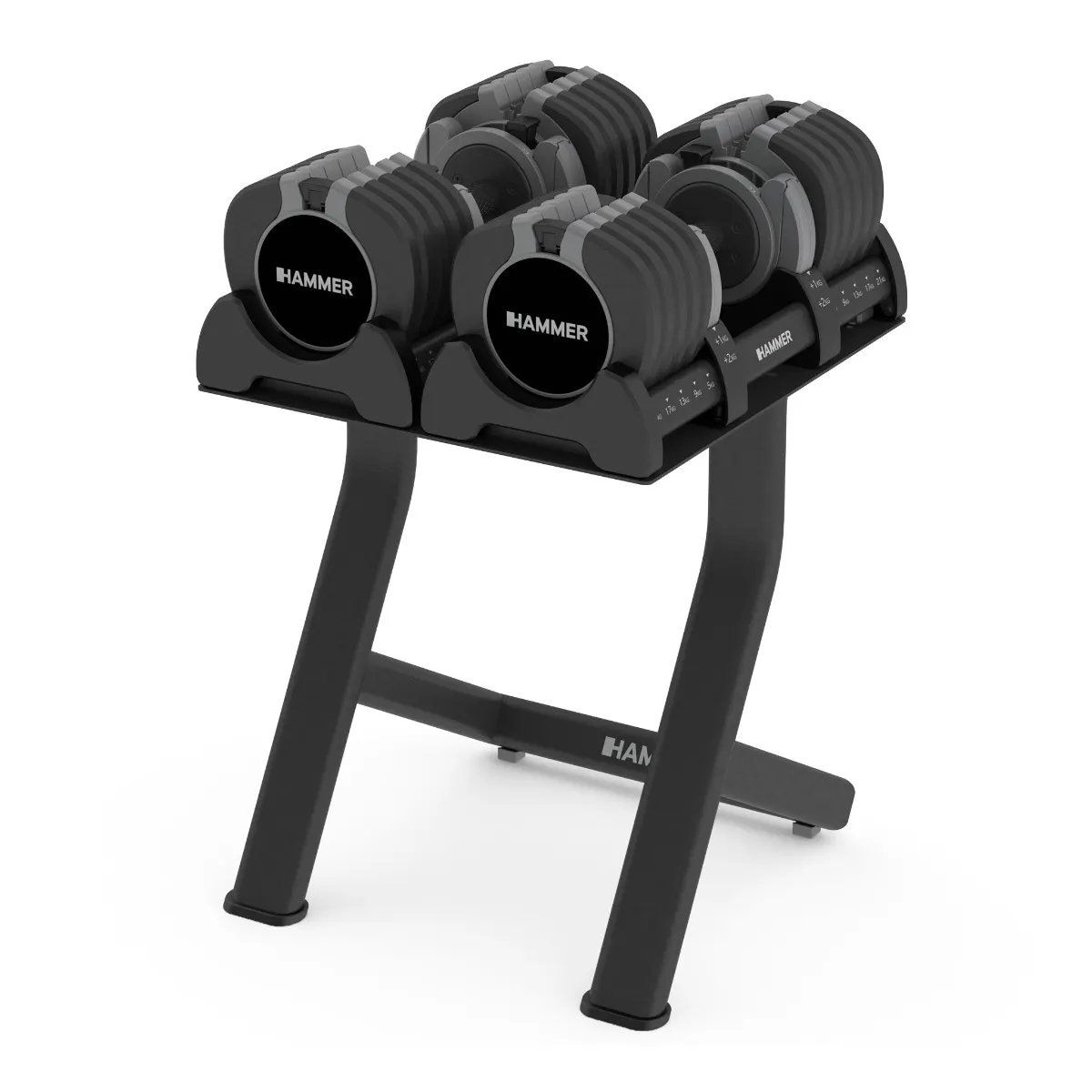 Imagem 0 de Conjunto de 2 halteres Stronglock 8.0 23 kg e suporte Hammer