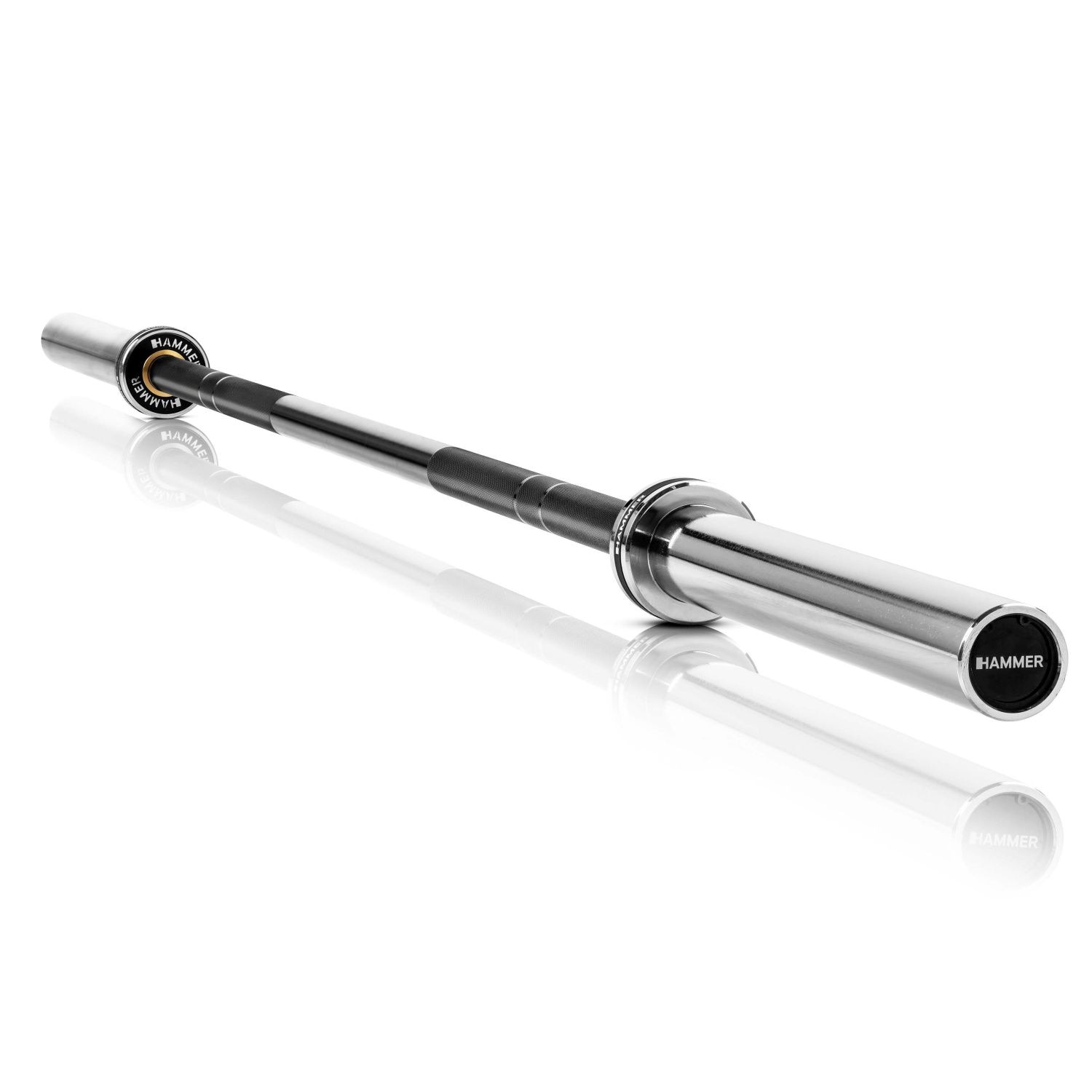 Barra de pesos olímpica até 350 kg diâmetro 50 mm Hammer Cinzento-1