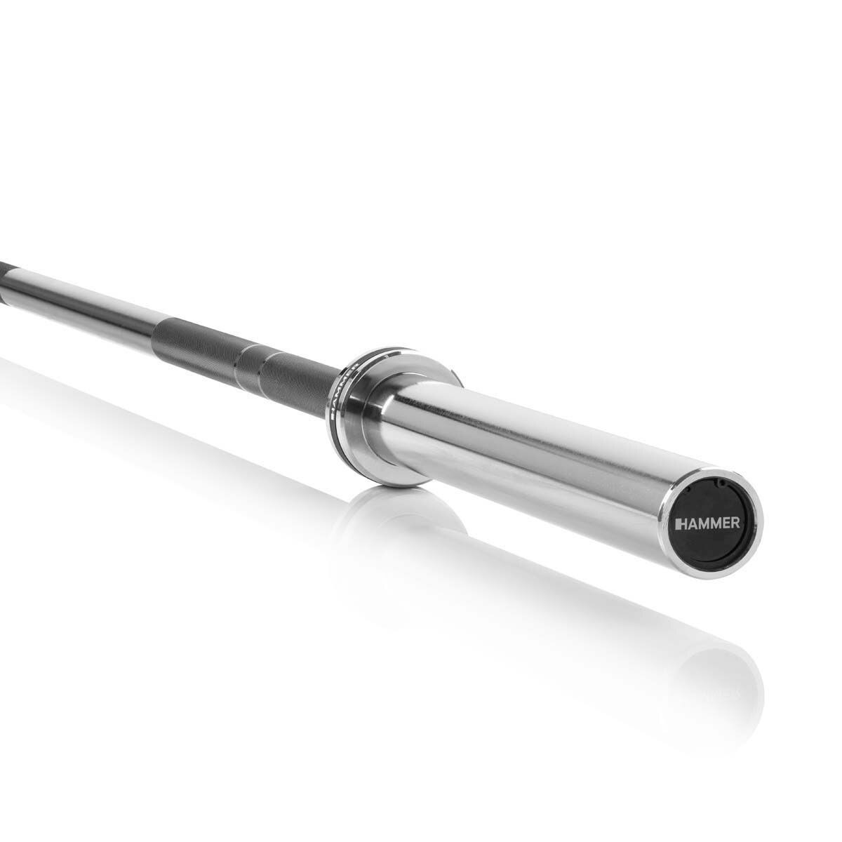Barra de pesos olímpica até 350 kg diâmetro 50 mm Hammer Cinzento-3