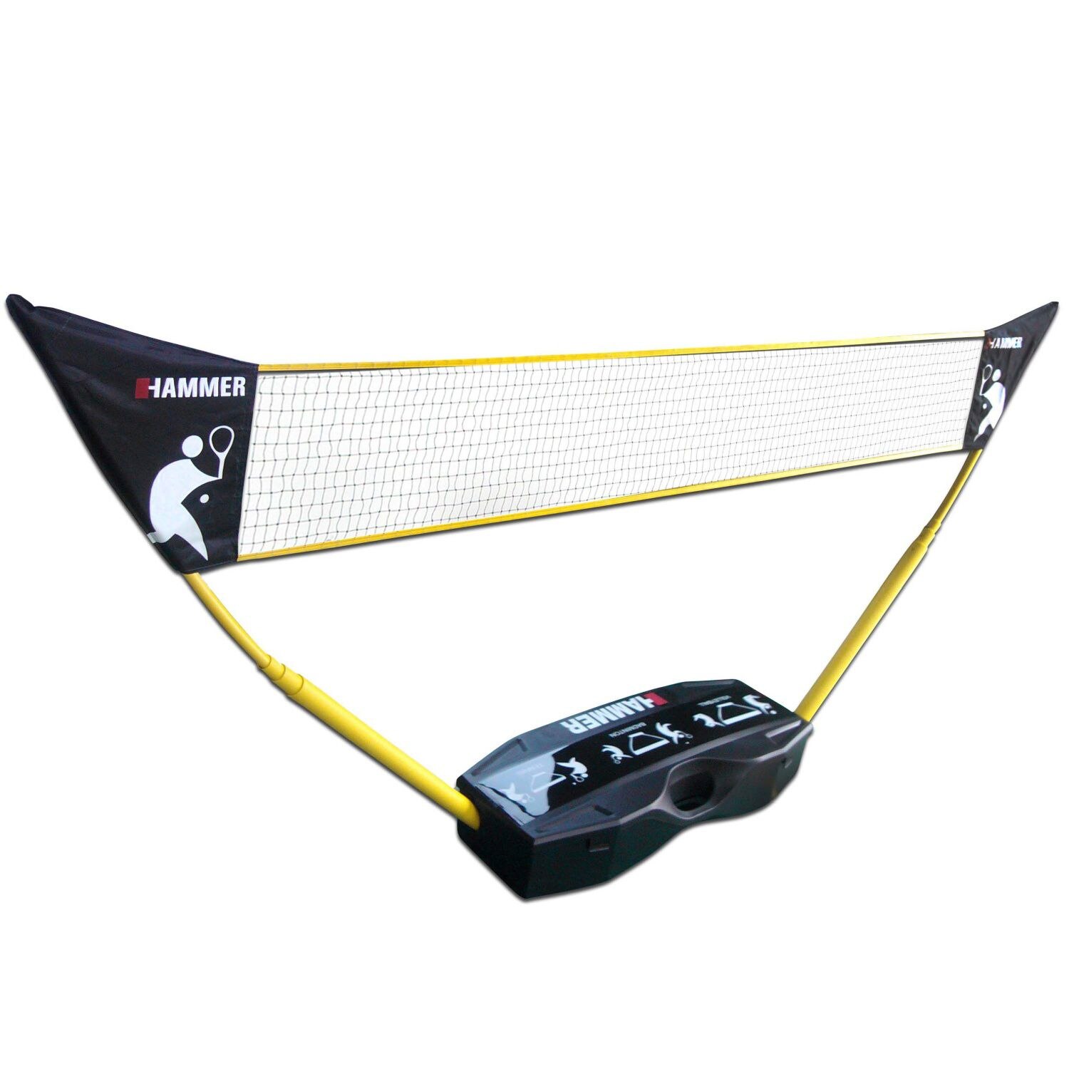 Rede 3 em 1 para voleibol bádminton e tenis Hammer Amarelo-3
