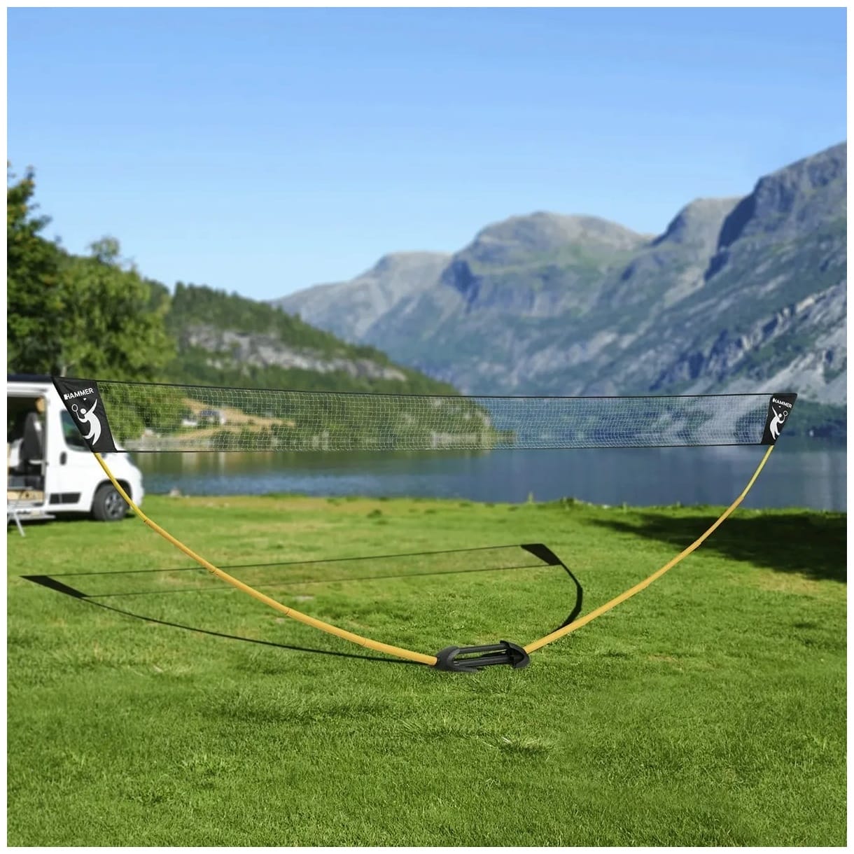 Rede de bádminton 4.8 m Hammer Amarelo-2