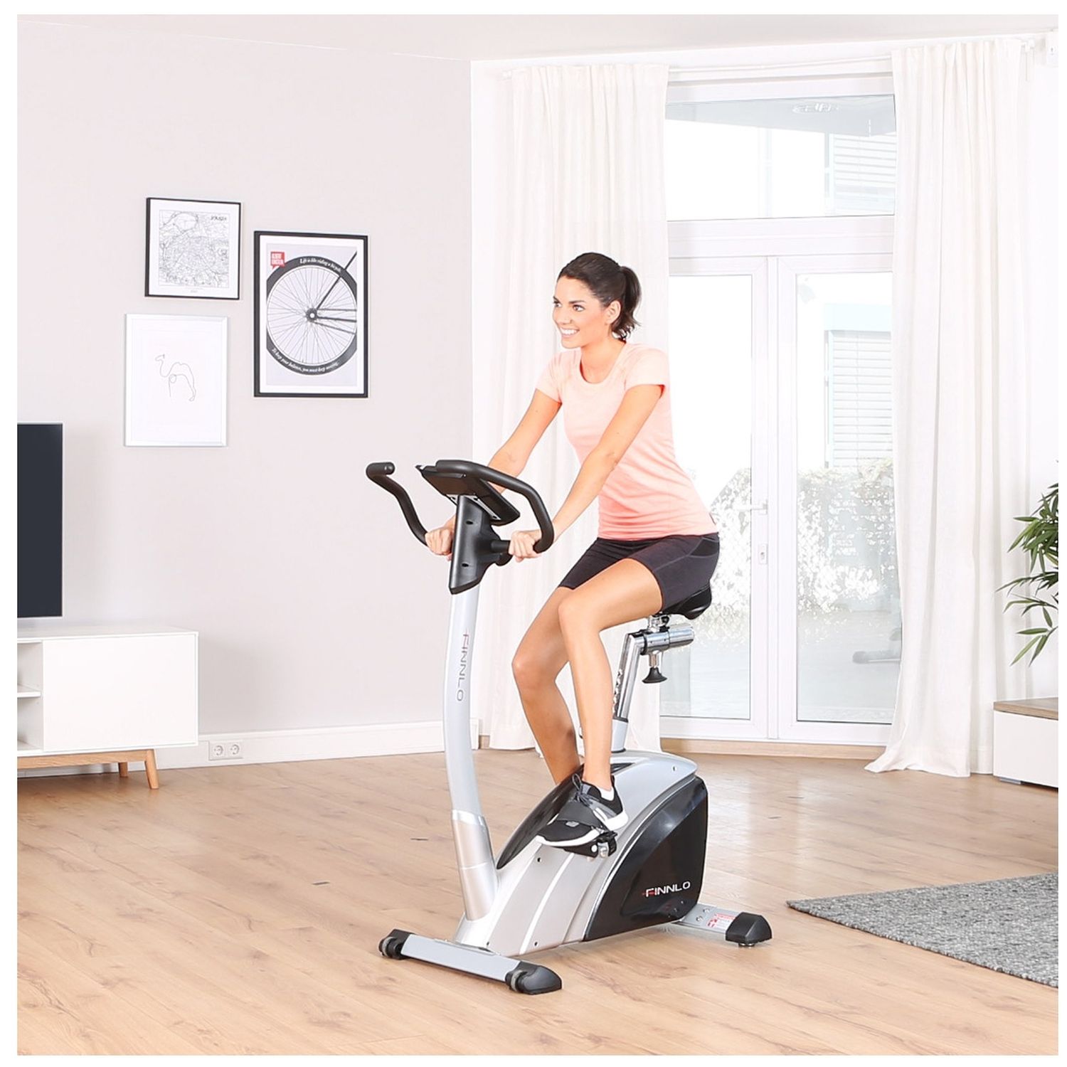 Bicicleta estática Ergo Exum III Hammer montagem e ativação incluído Cinzento-3