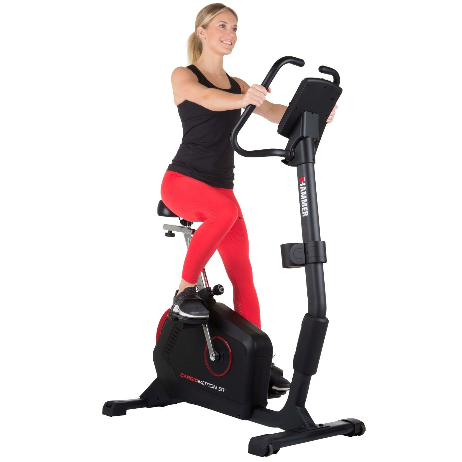Bicicleta estática Cardio Motion BT Hammer montagem e ativação incluído Preto-2