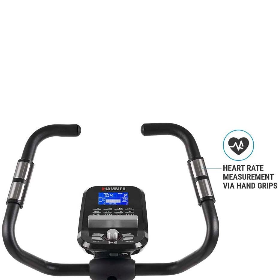 Bicicleta estática Cardio XT6 BT Hammer montagem e ativação incluído Preto-3
