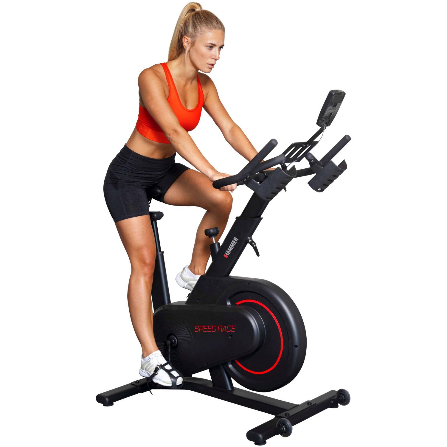 Bicicleta Ciclo Indoor Speed Race Hammer com envio, montagem e ativação incluído Preto-6