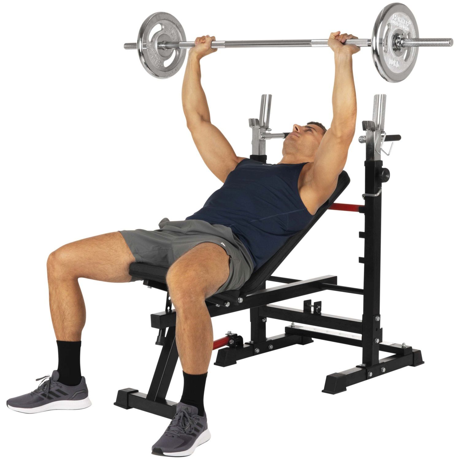 Banco e suporte para barra larga Force 4.0 Hammer Preto-5