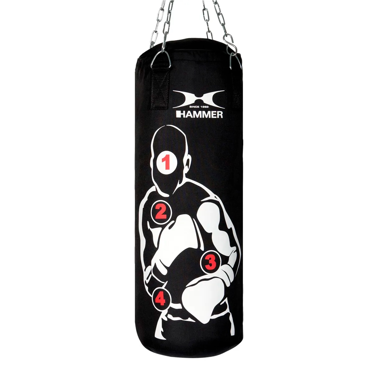 Saco de Boxe Sparring Pro 80x30 Cm Hammer Preto-1