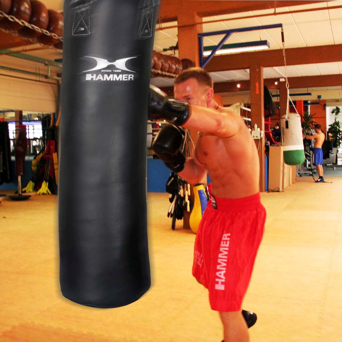 Saco de Boxe em Couro Sintético Hammer Preto-3