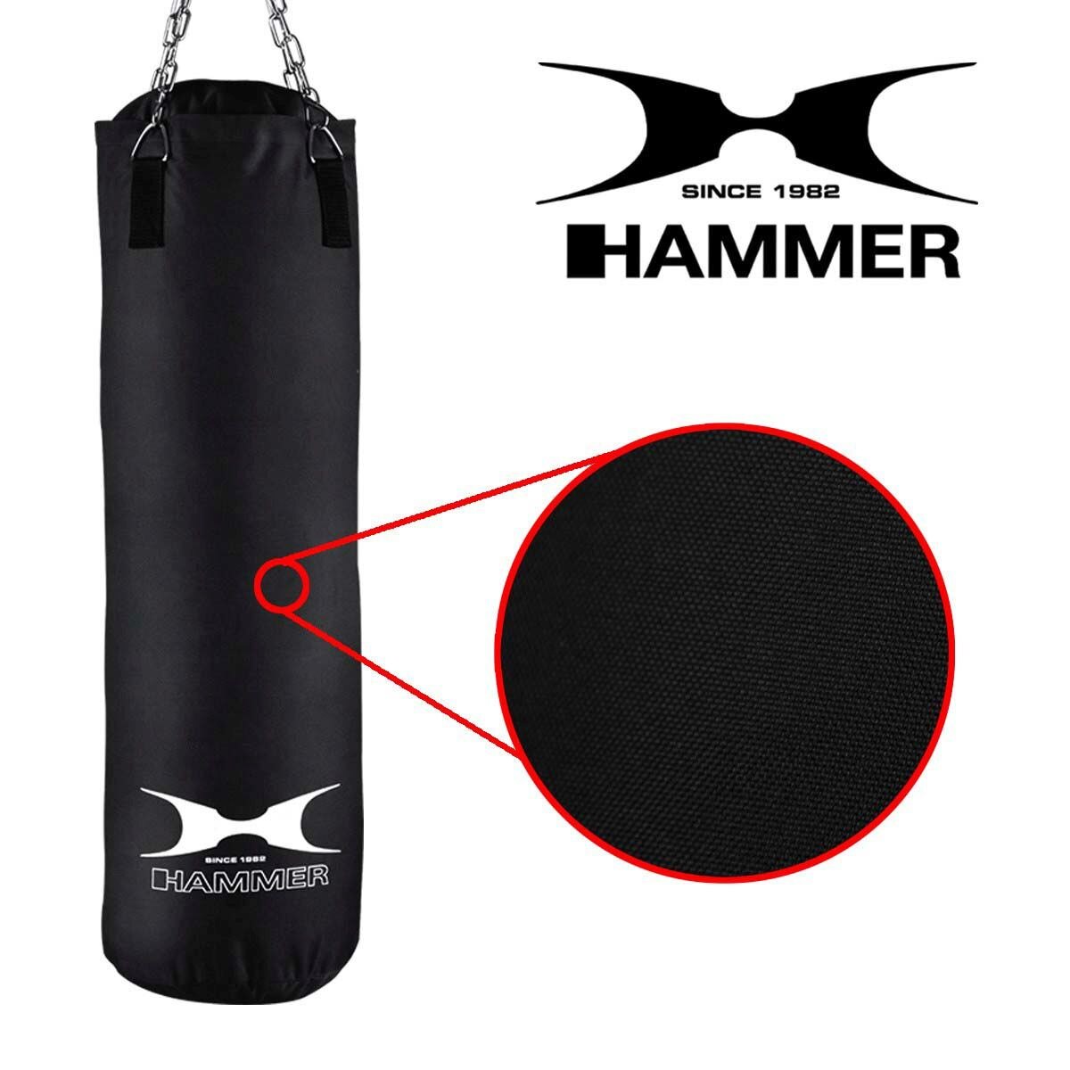Saco de Boxe Fit 100x30 Cm Hammer Preto-2