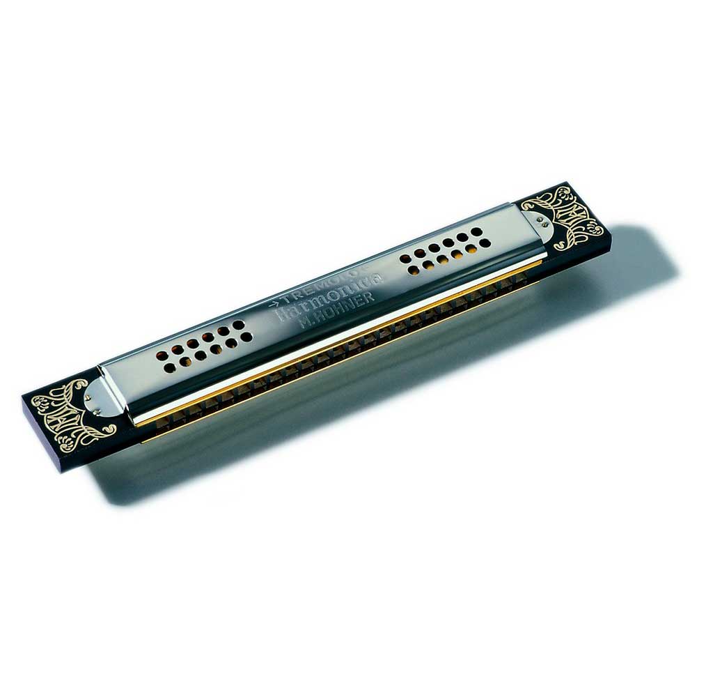 Substituição do conjunto de harmónica de tremolo Hohner Tremolo Sextet (Kreuzwender) em Si bemol Metálico-1