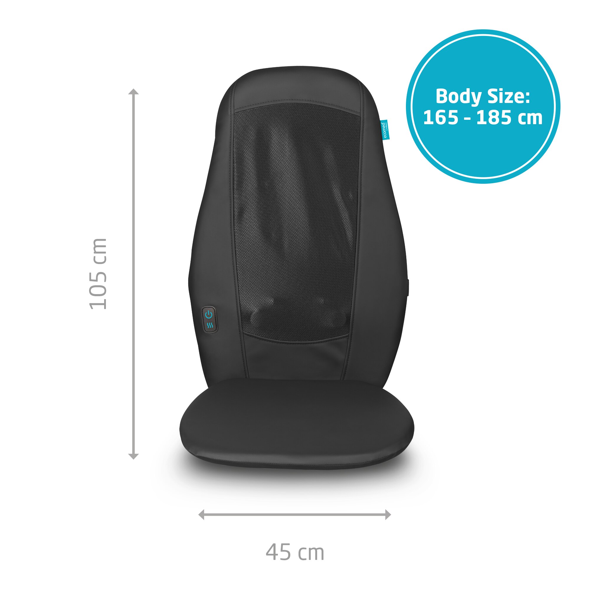 Encosto de massagem shiatsu Medisana Ecomed MC-15E com função de aquecimento Preto-2