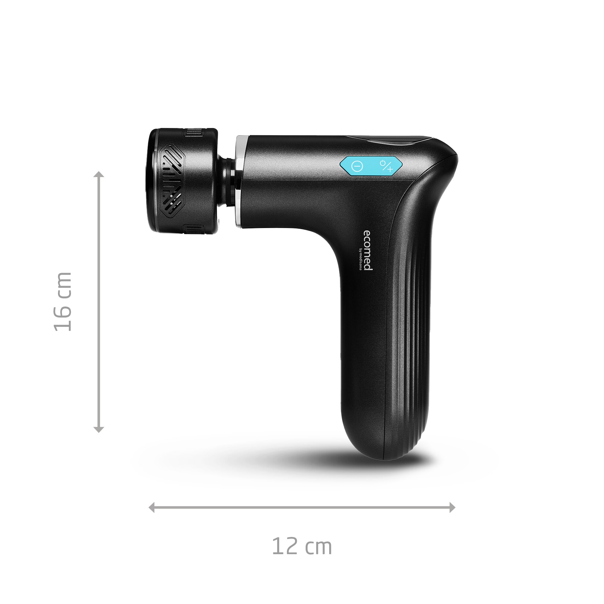 Pistola de massagem Medisana Ecomed MG-50E com função quente e fria Preto-2