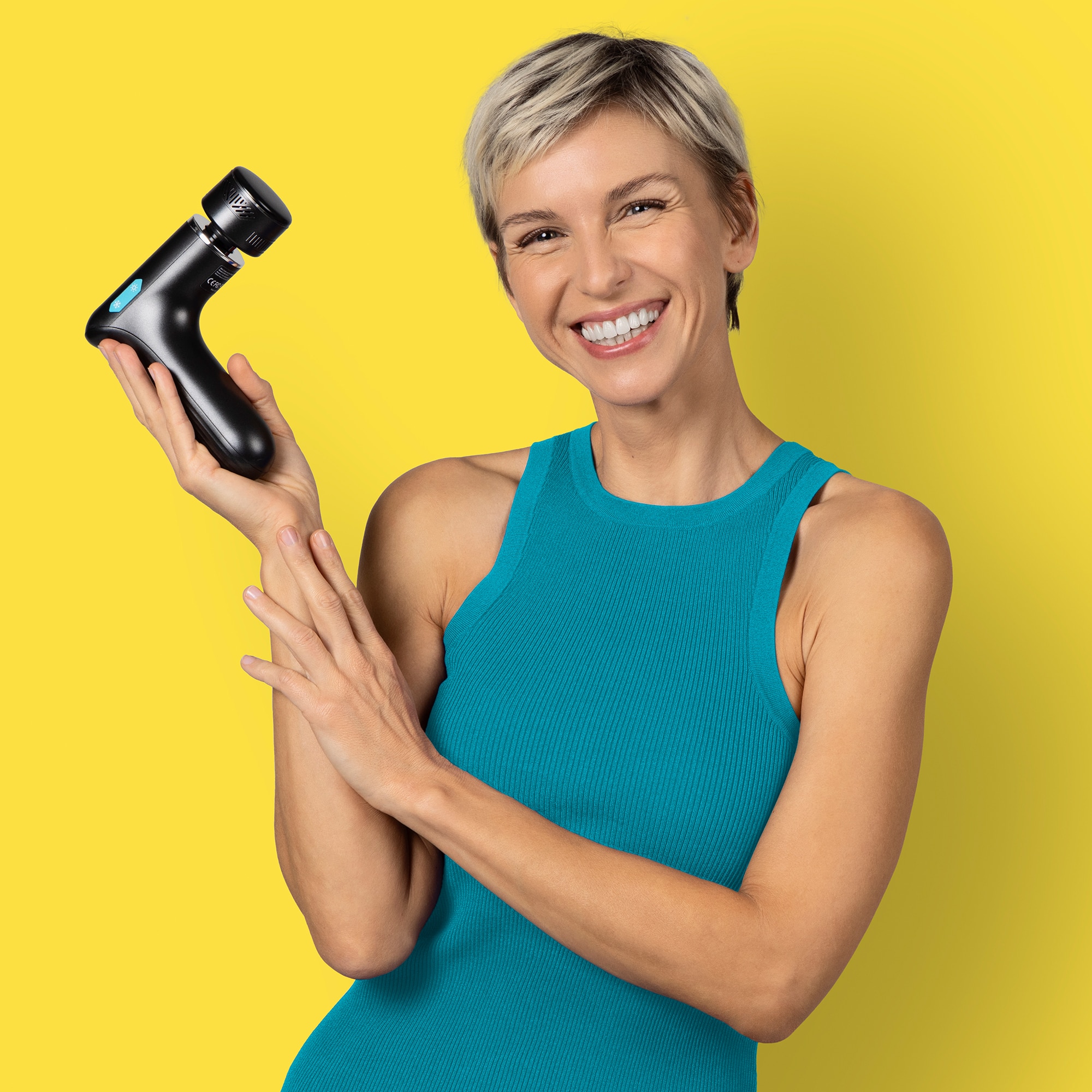 Pistola de massagem Medisana Ecomed MG-50E com função quente e fria Preto-4