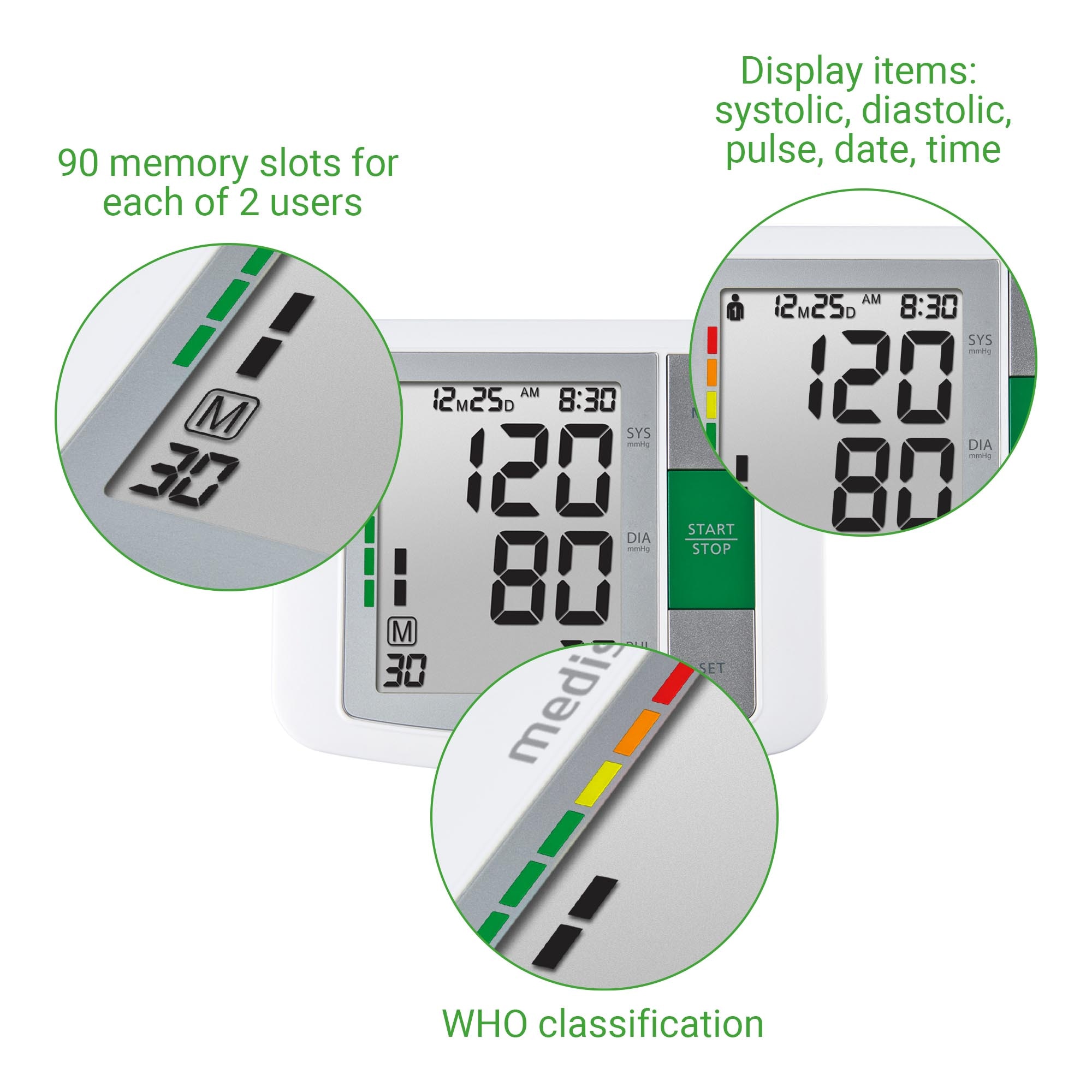 Monitor de Pressão Arterial de Braço Medisana Bu 512 Ecrã Grande e Deteção de Arritmia Branco-6