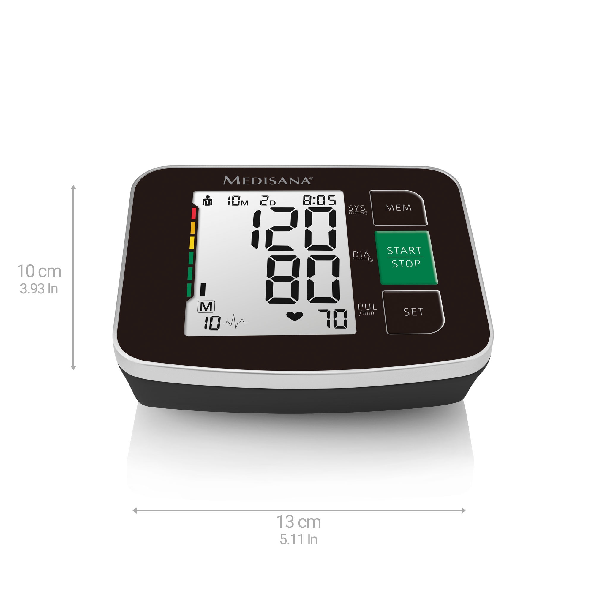 Monitor de pressão arterial de braço Medisana BU 516 Preto-2