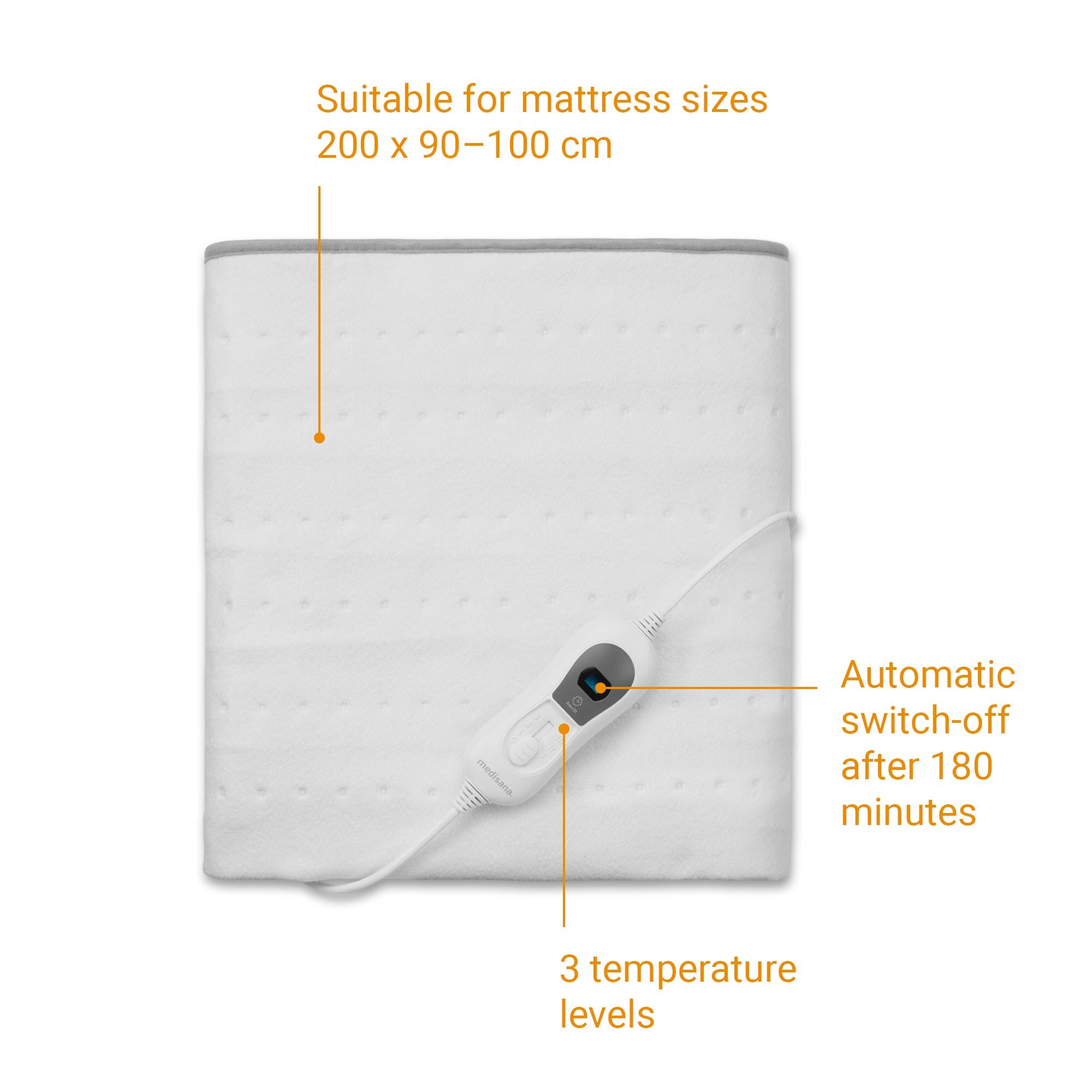 Aquecedor de cama elétrico Medisana HU 666 Branco-4