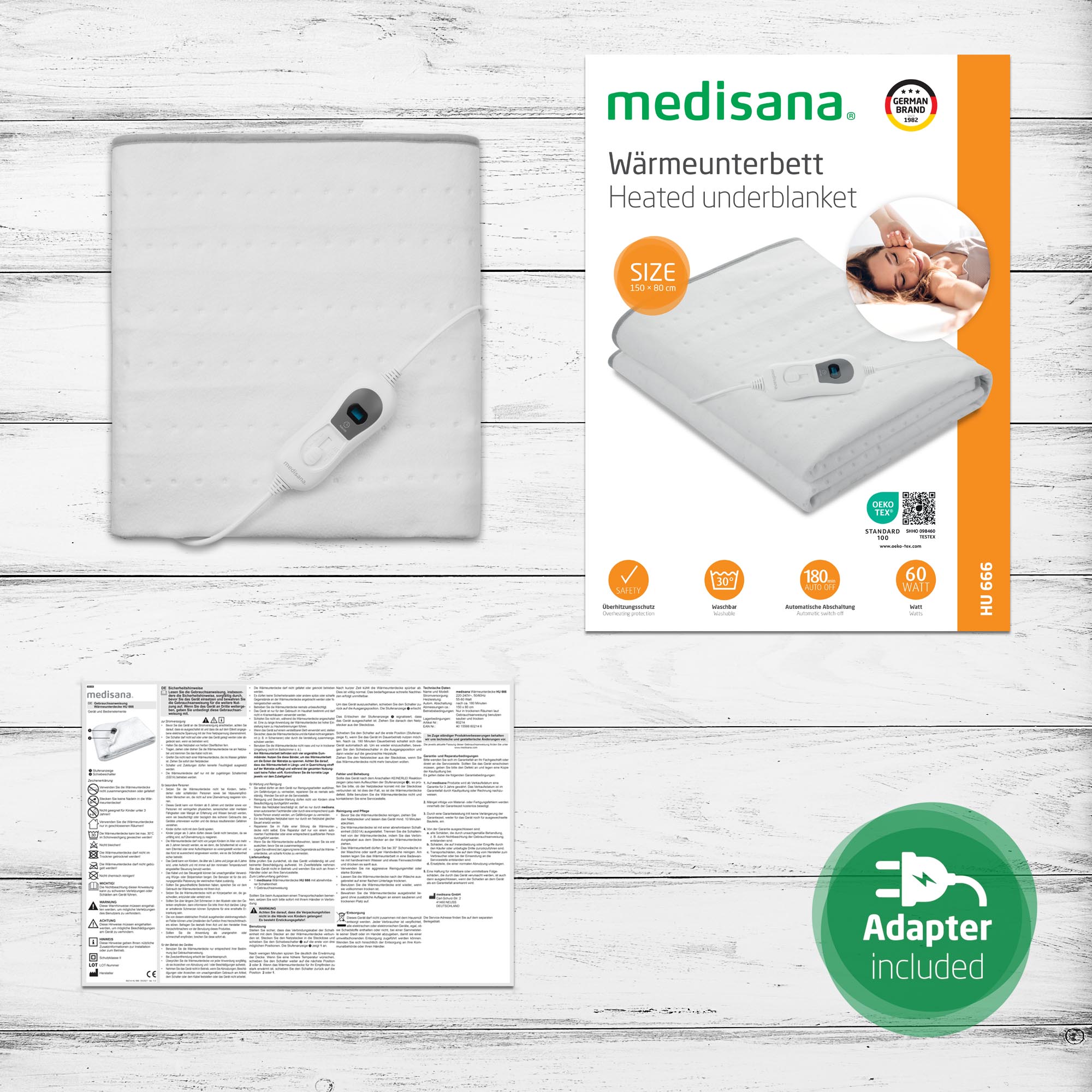 Aquecedor de cama elétrico Medisana HU 666 Branco-5