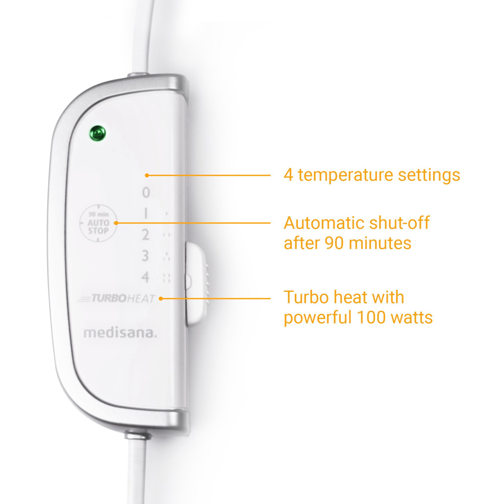 Almofada elétrica Medisana HP 630 para ombros e costas Cinzento-5