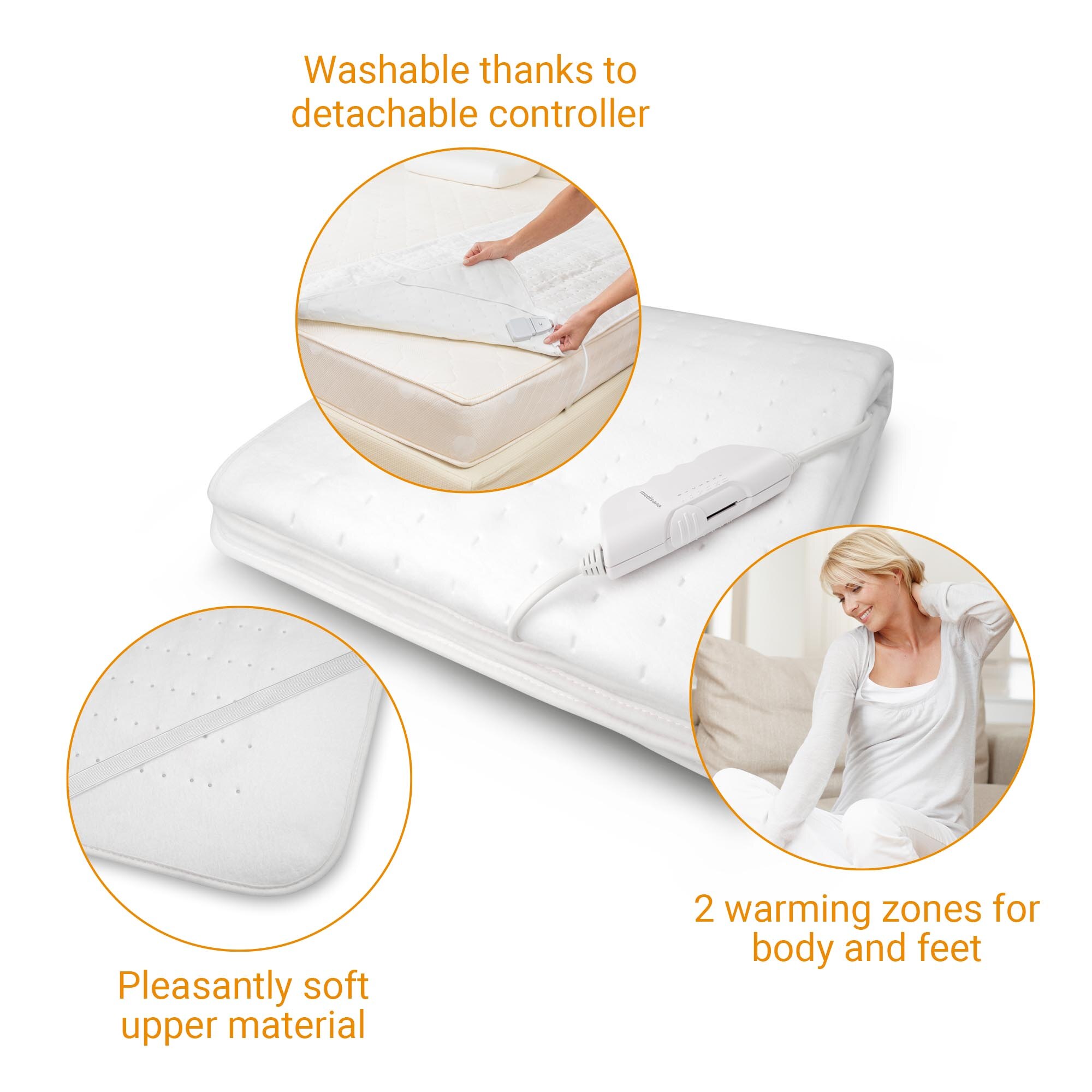 Aquecedor de cama elétrico Medisana HU 662 Branco-5