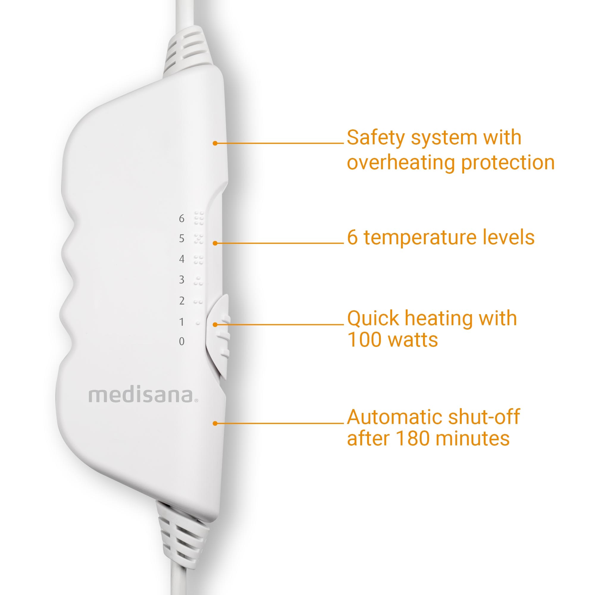 Aquecedor de cama elétrico Medisana HU 662 Branco-6