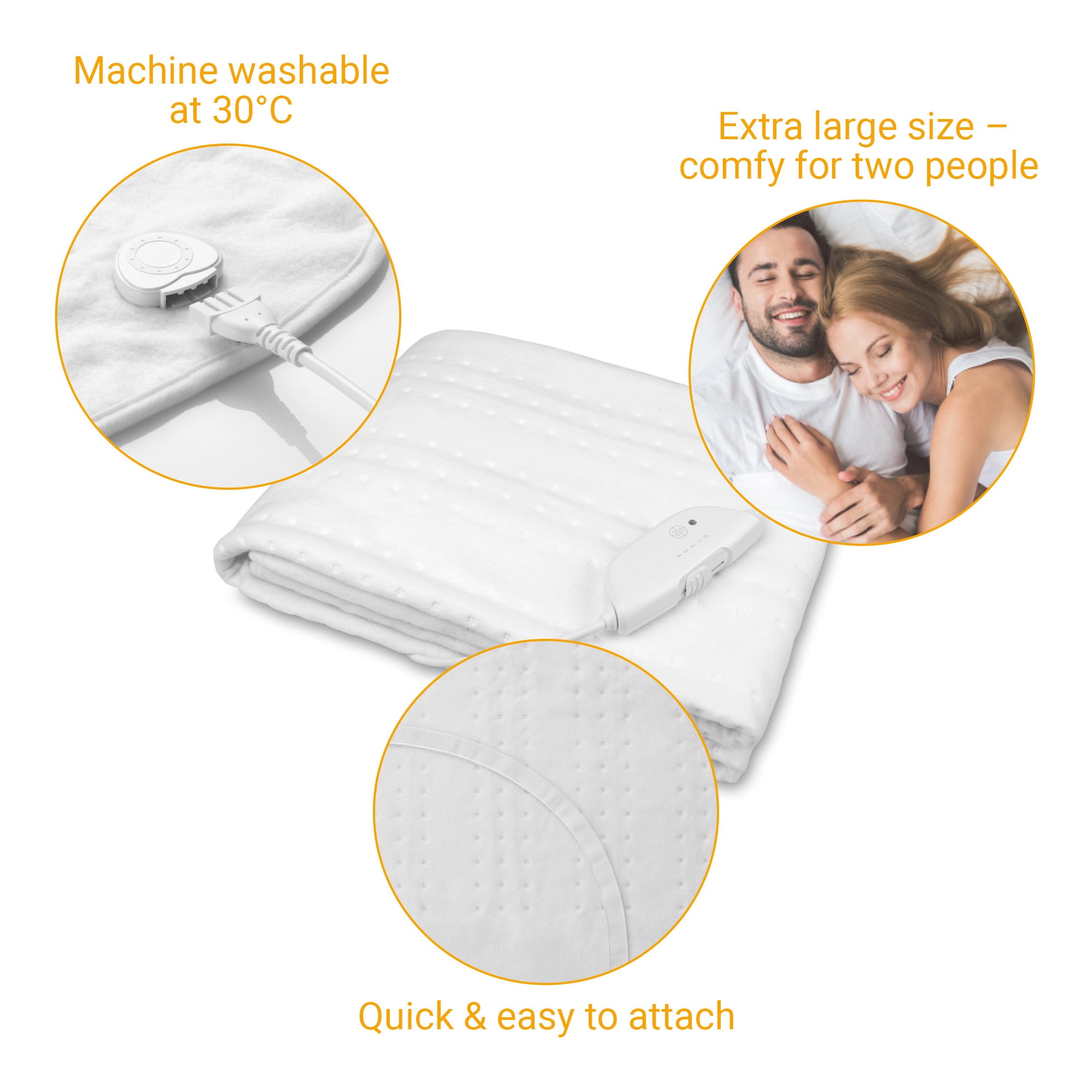 Aquecedor de cama duplo elétrico Medisana HU 676 Branco-6