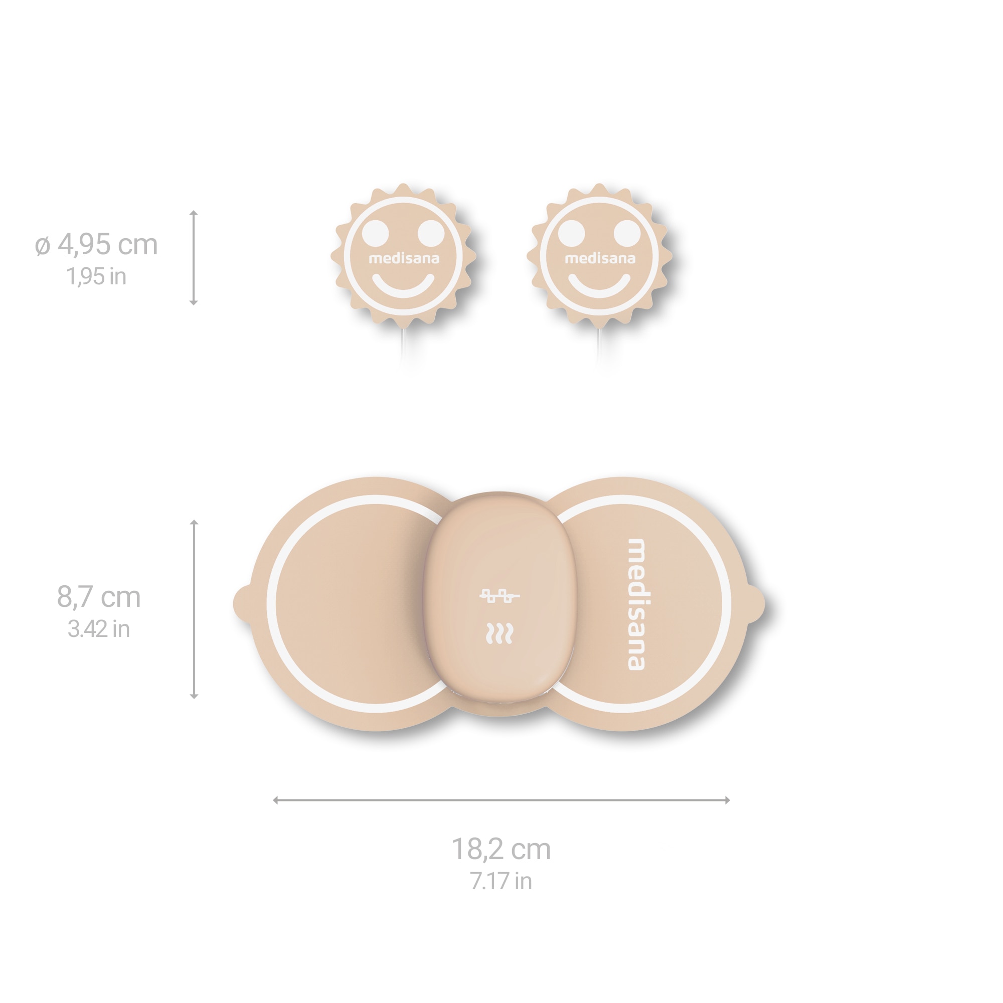 Dispositivo para alívio da dor menstrual Medisana TT 250 com TENS e calor Rosa-2