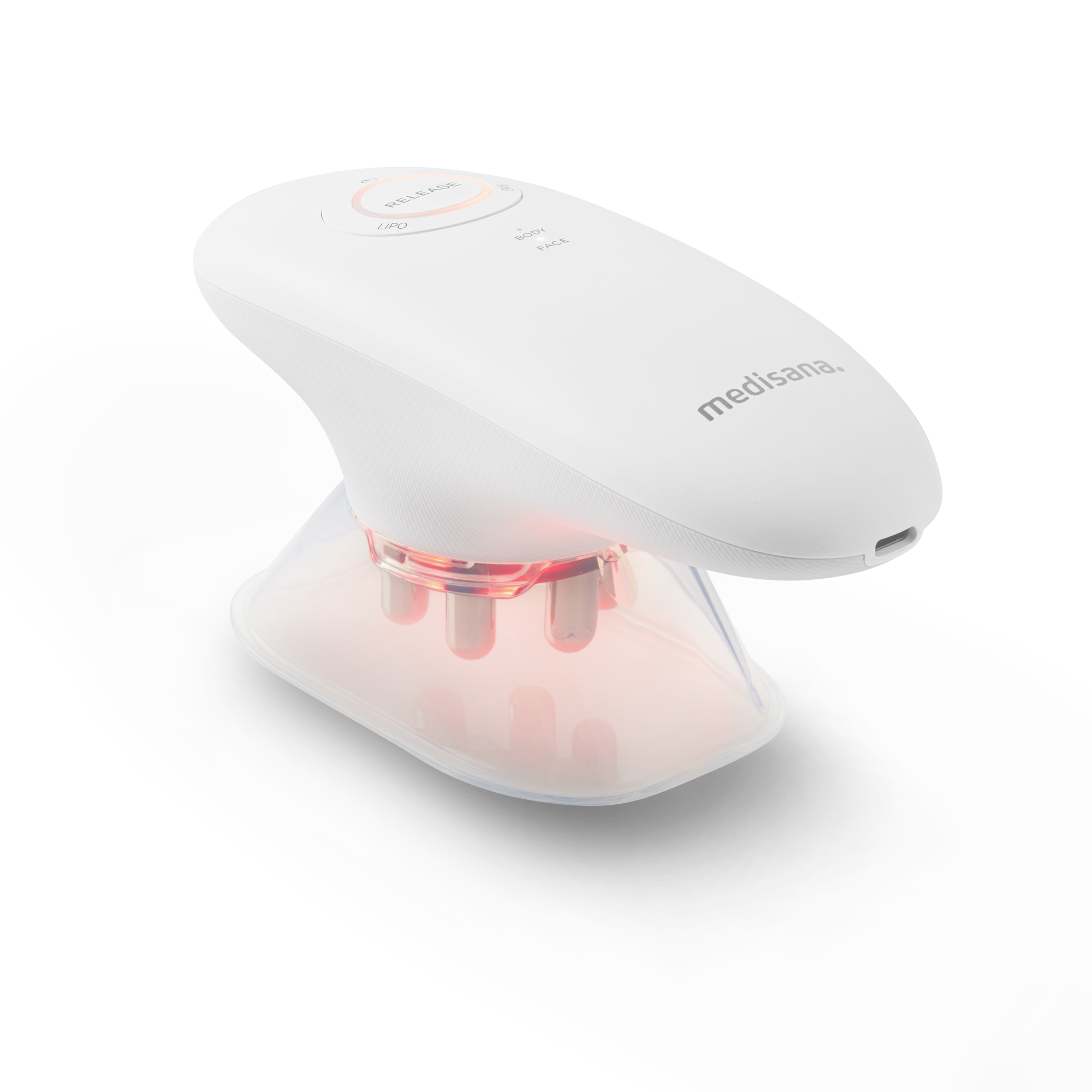 Massajador anti-celulítico medisana VC 150 com tecnologia de ventosa e estimulação muscular Branco-1