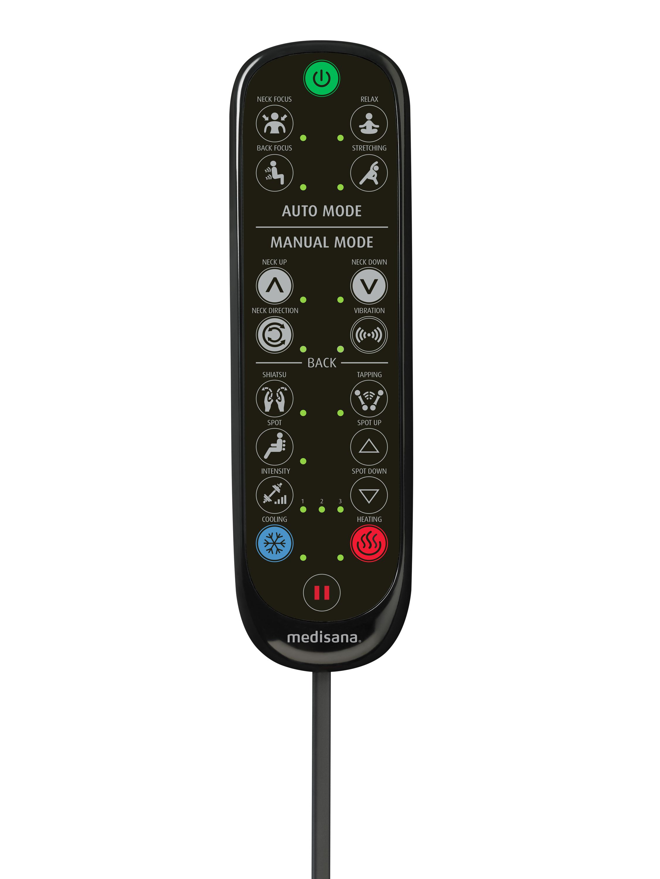 Encosto de massagem Shiatsu Medisana MC 828 com função quente e fria Cinzento-4