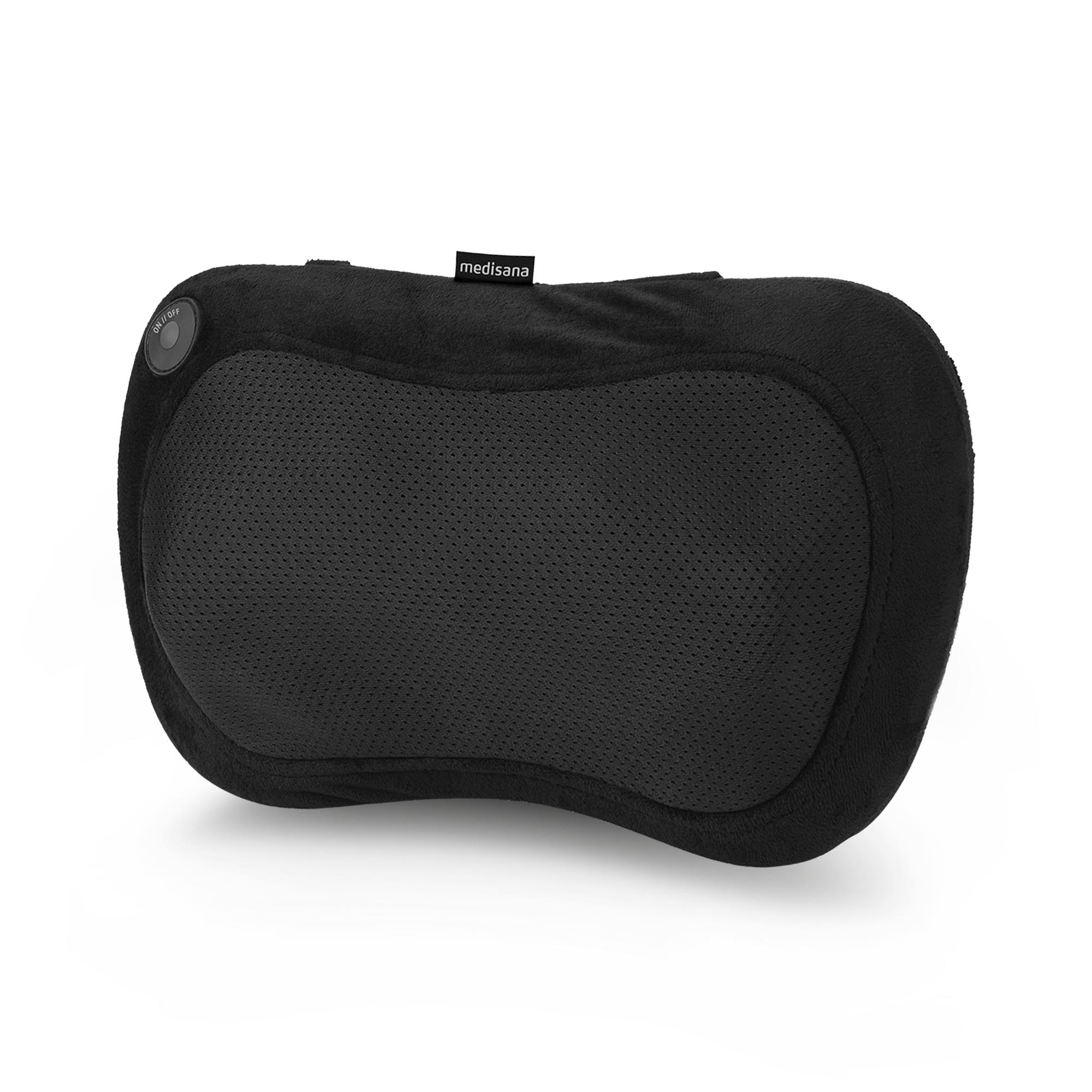 Almofada de massagem Shiatsu Medisana MC 200 com função de calor, 4 cabeças de massagem giratórias e função de luz vermelha Preto-1