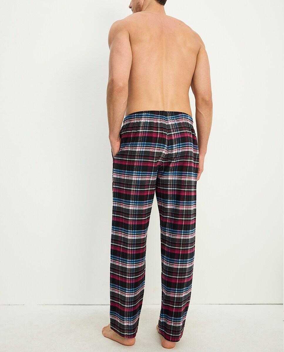 Calças de Pijama com Bolsos Vermelho-2