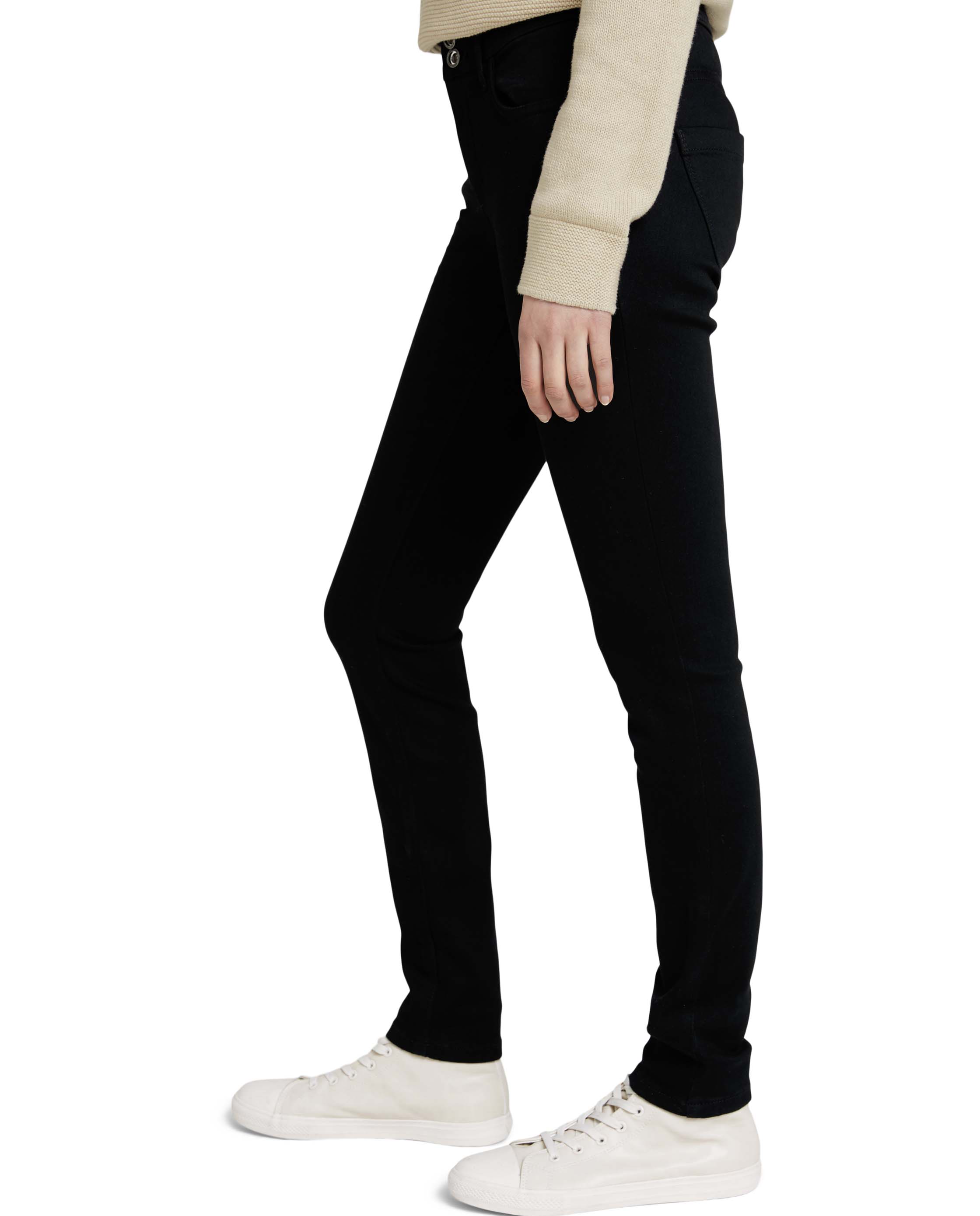 Jeans Straight Alexa Skinny de Cintura Média Preto-3