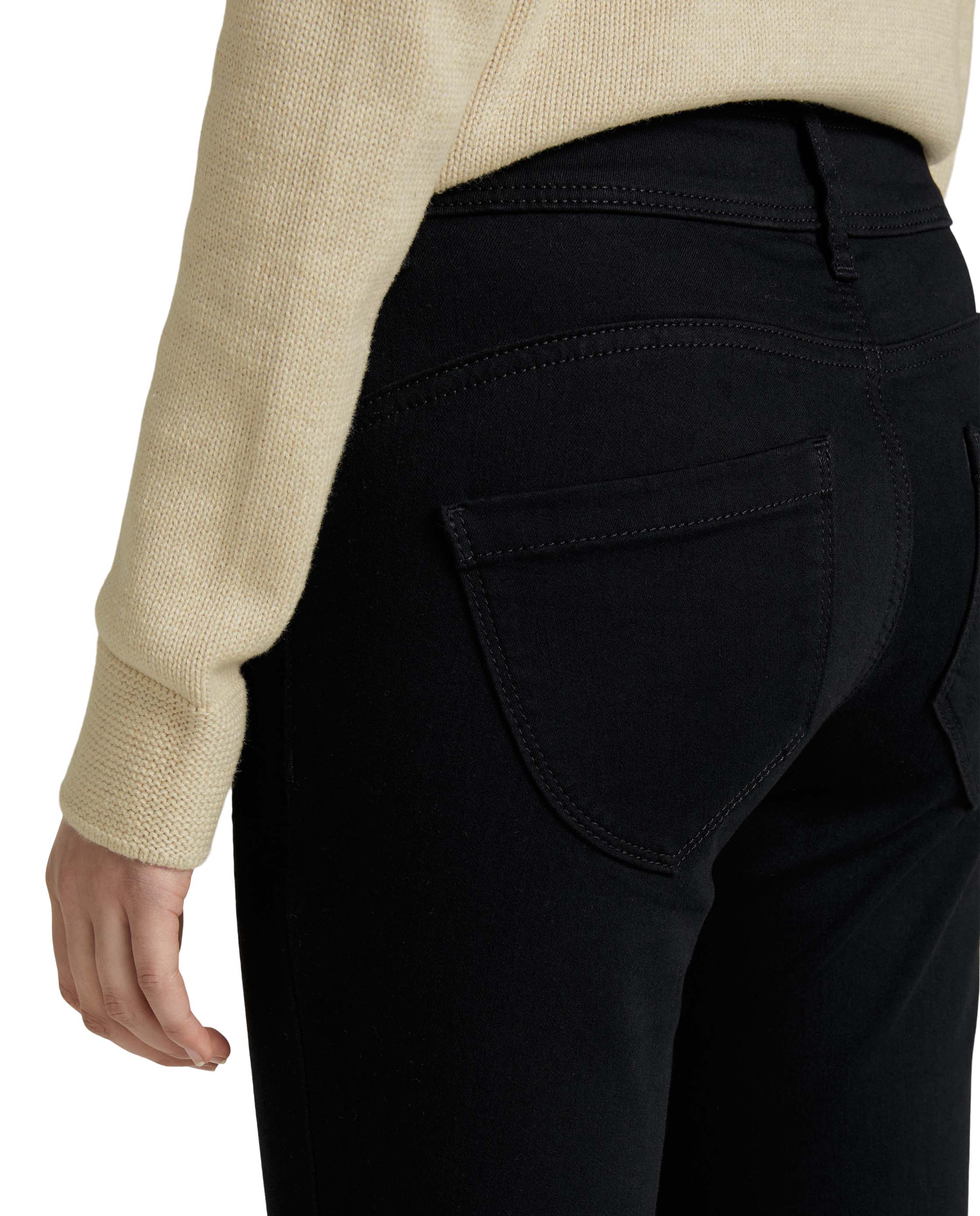 Jeans Straight Alexa Skinny de Cintura Média Preto-6