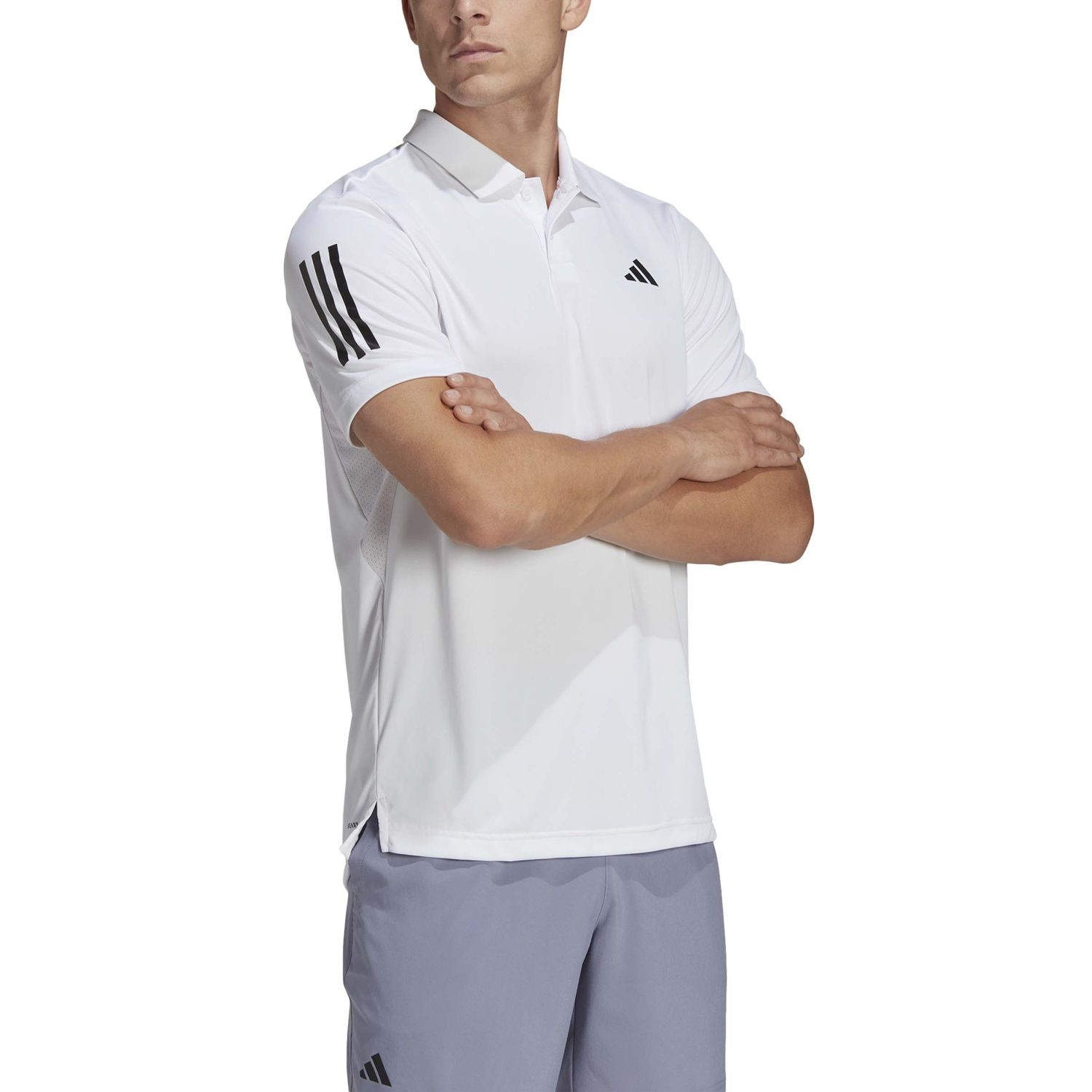 Polo de Ténis e Padel Club 3str Adidas Branco-3