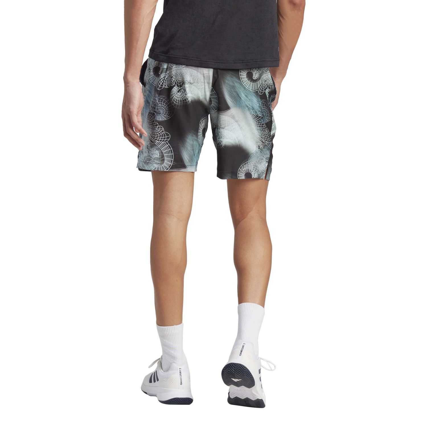 Calças Curtas de Ténis e Padel Printed Ergo Adidas Preto-2