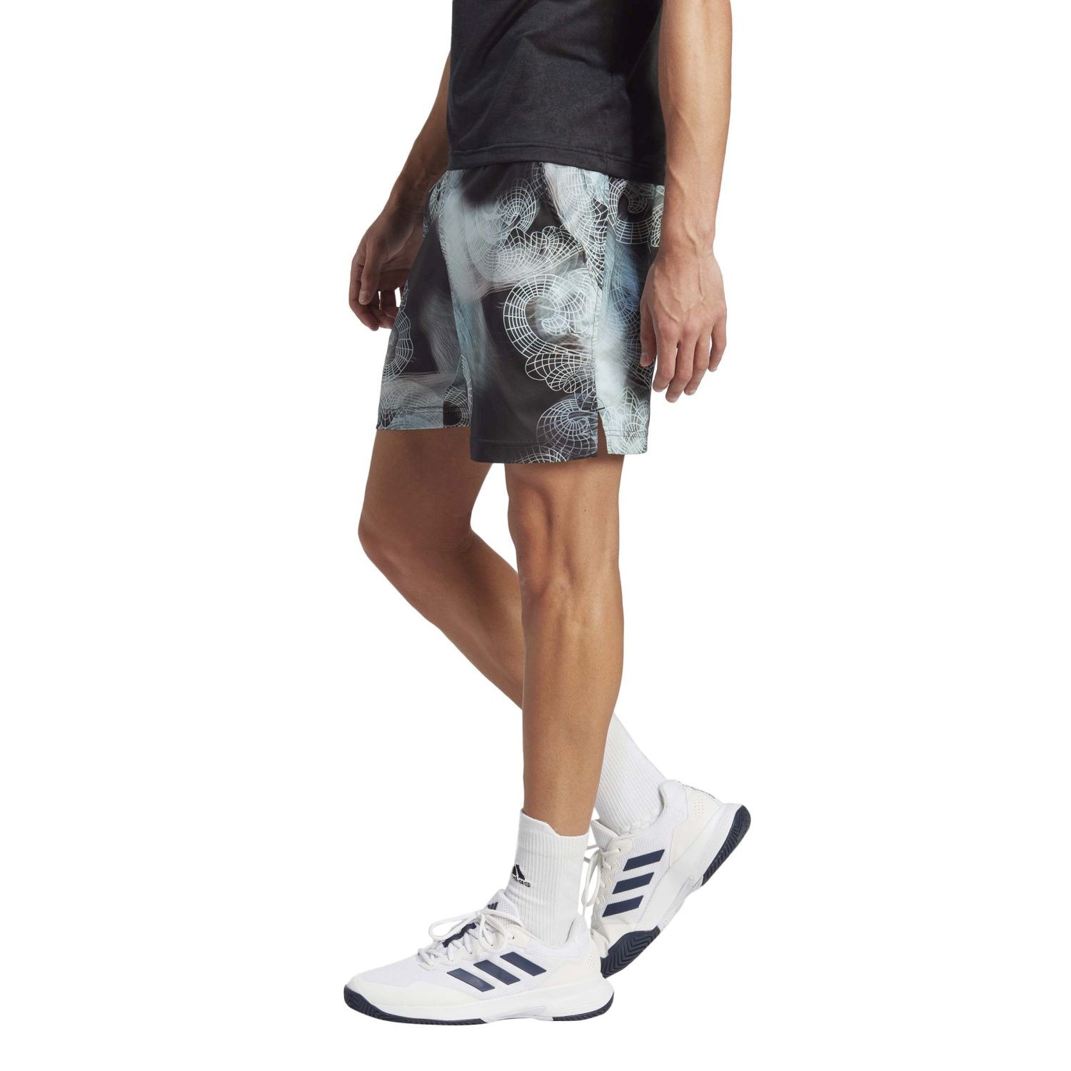 Calças Curtas de Ténis e Padel Printed Ergo Adidas Preto-3