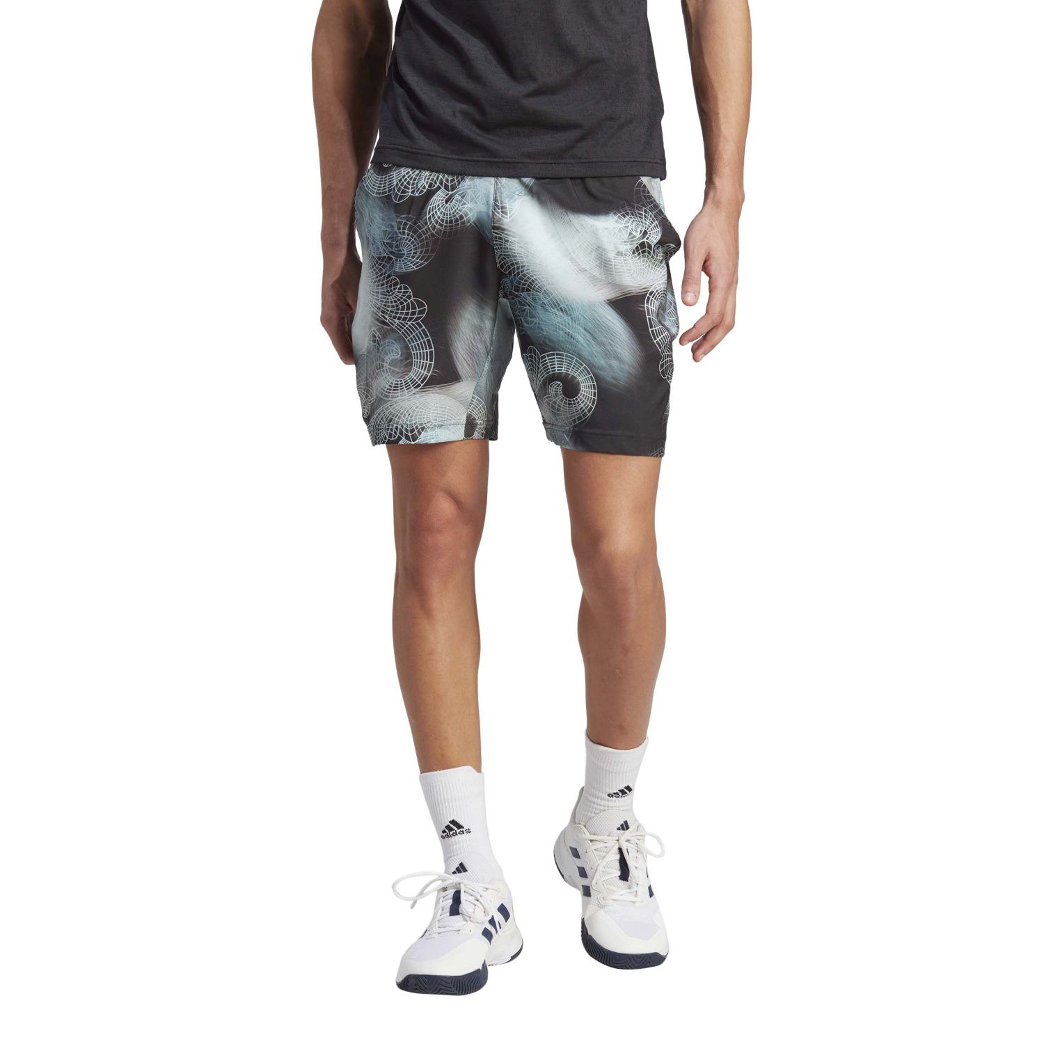 Calças Curtas de Ténis e Padel Printed Ergo Adidas Preto-4