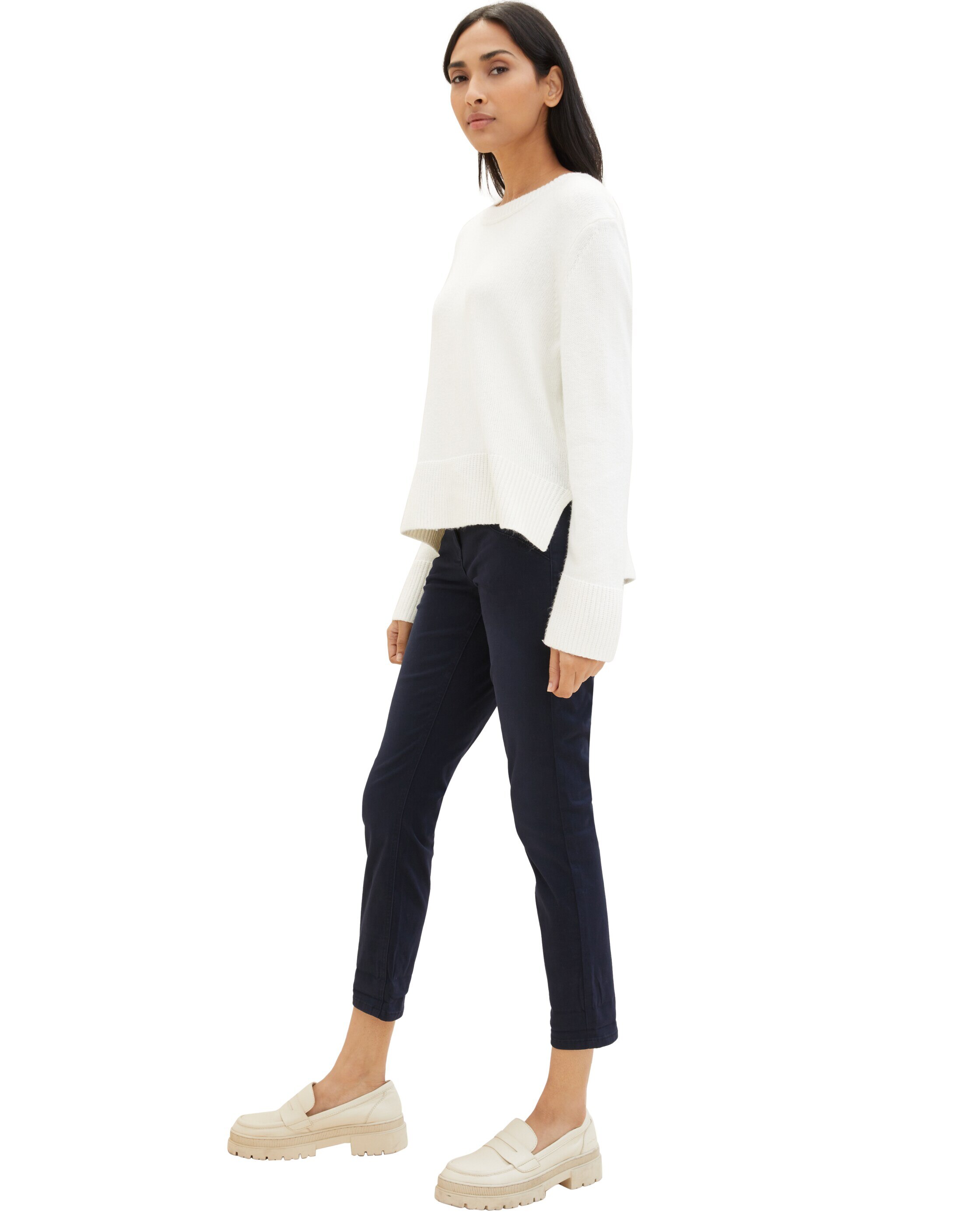 Jeans Tapered Fit com Cordão Azul-3