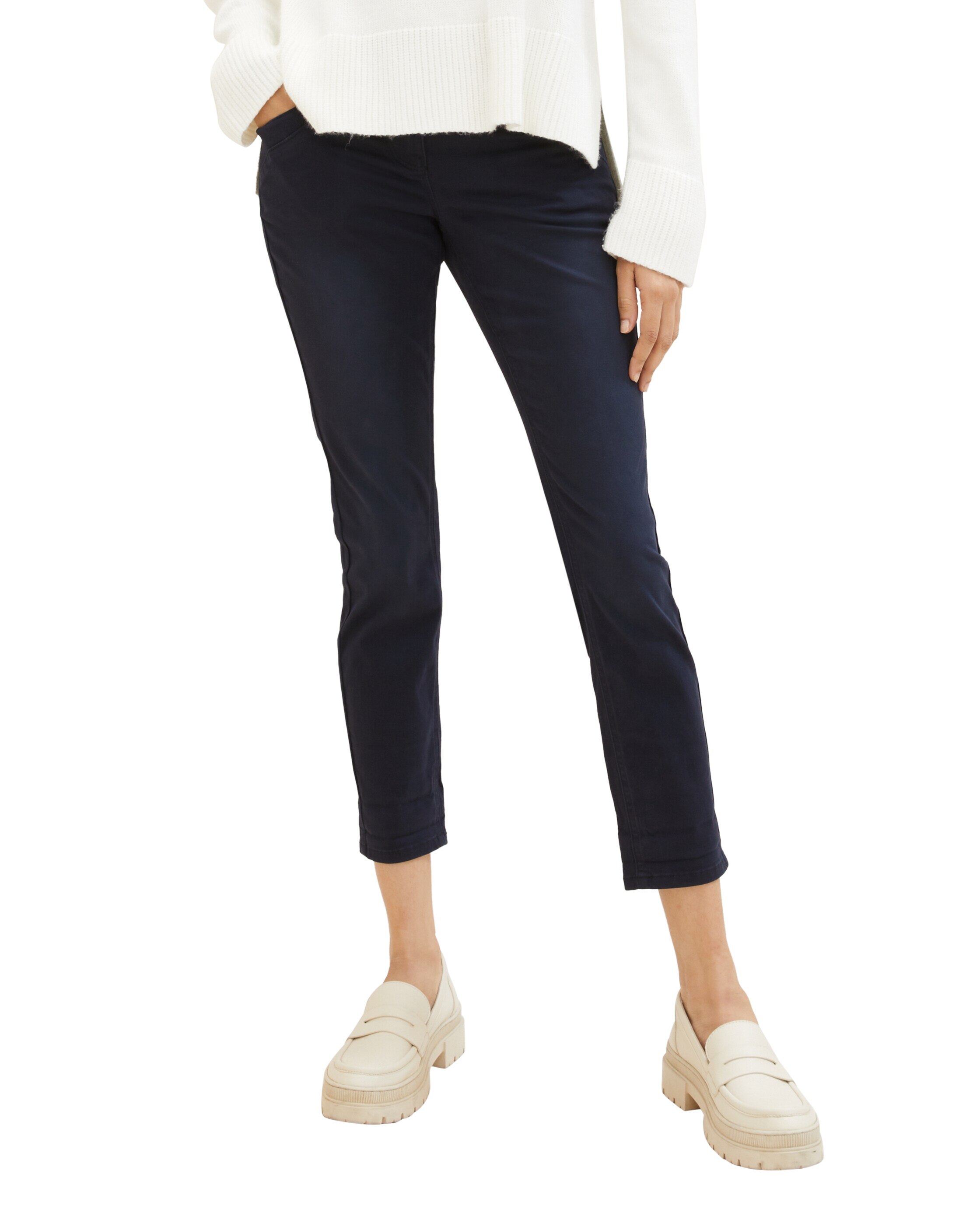 Jeans Tapered Fit com Cordão Azul-4